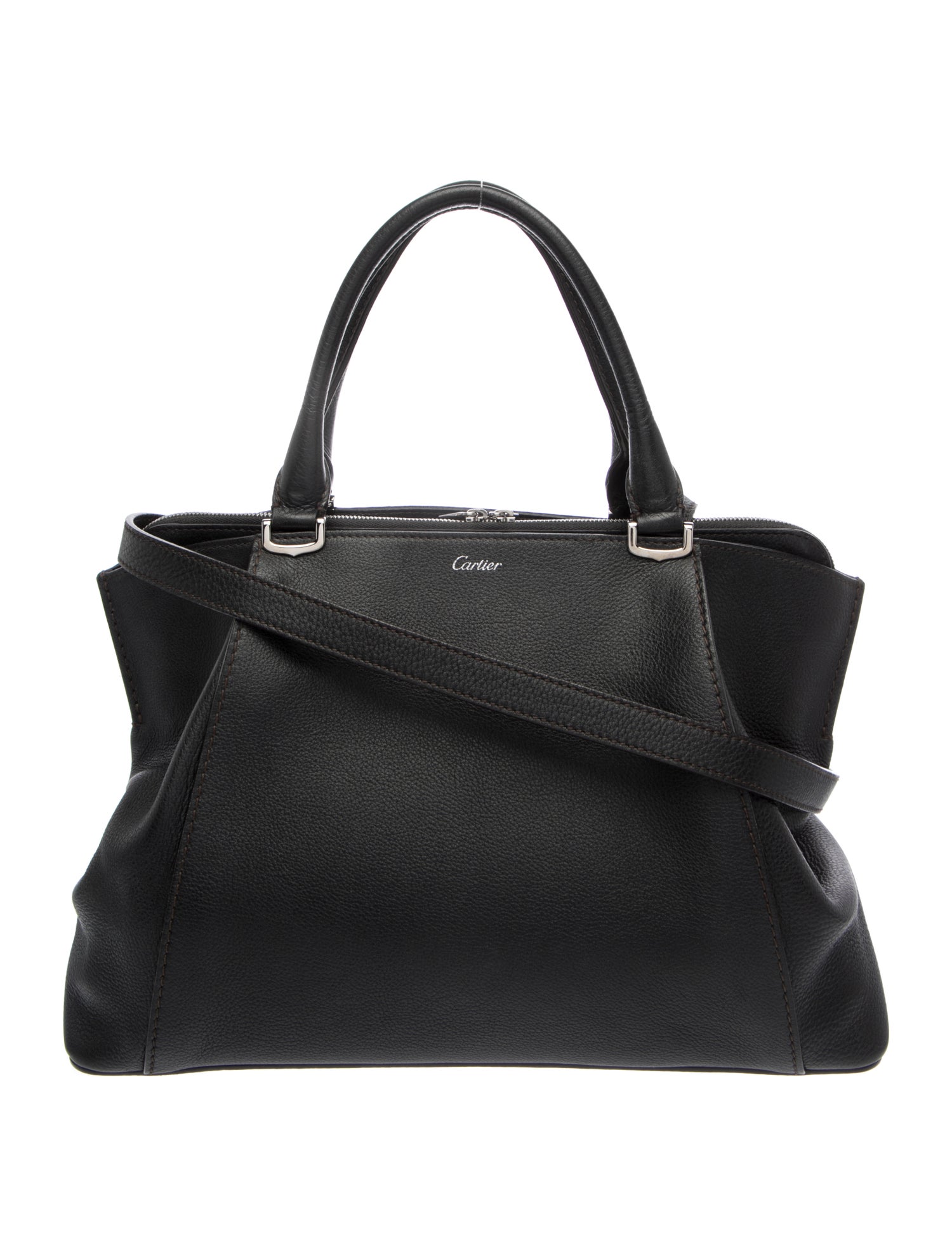 Cartier Leather Top Handle Bag