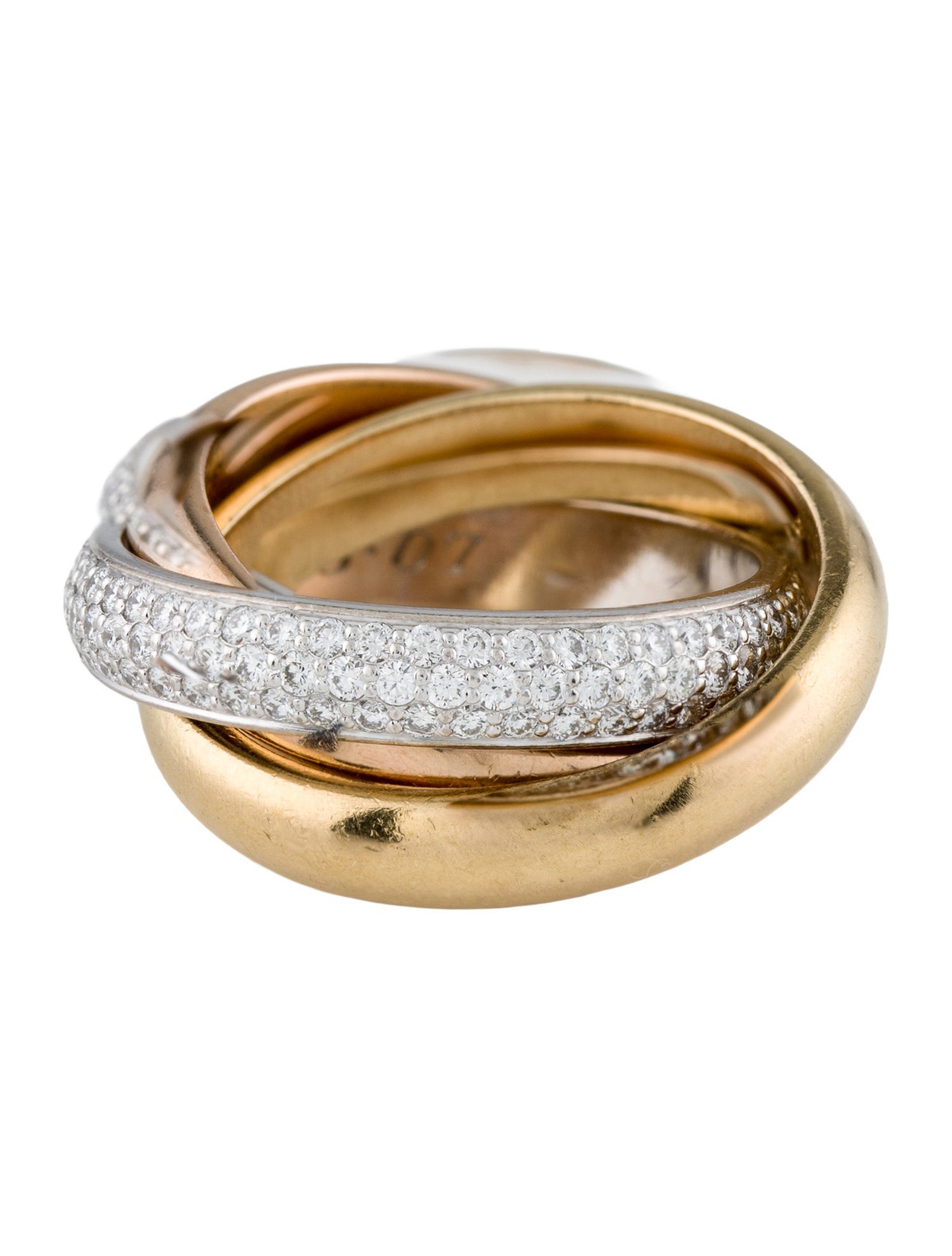Cartier Vintage Classic Diamond Trinity Ring