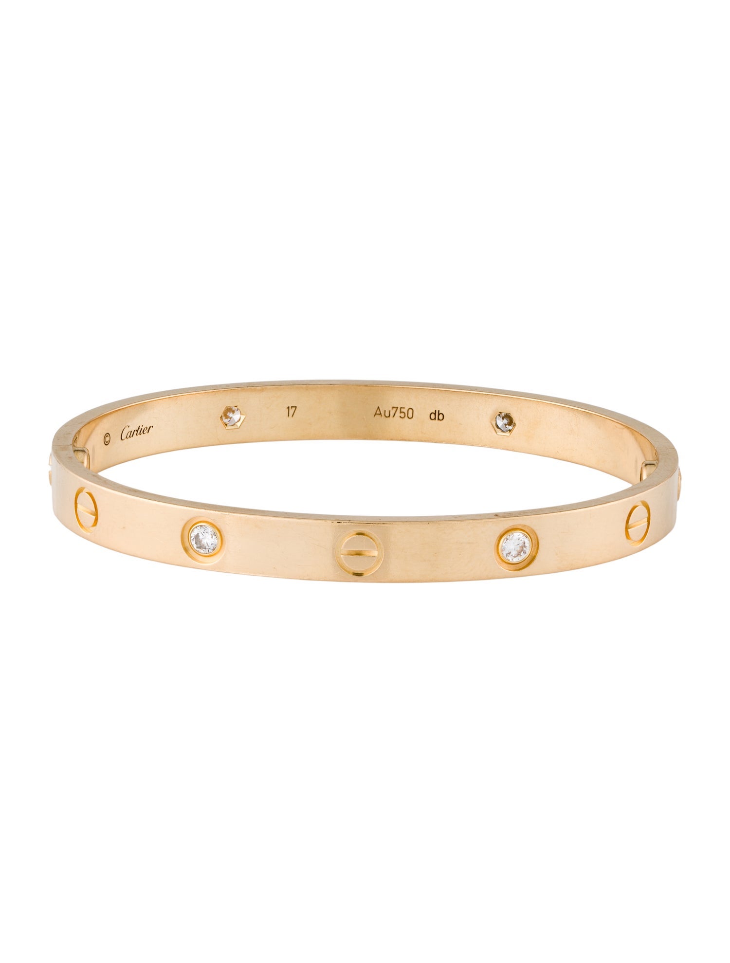 Cartier LOVE Bracelet, Classic Model, 4 Diamonds