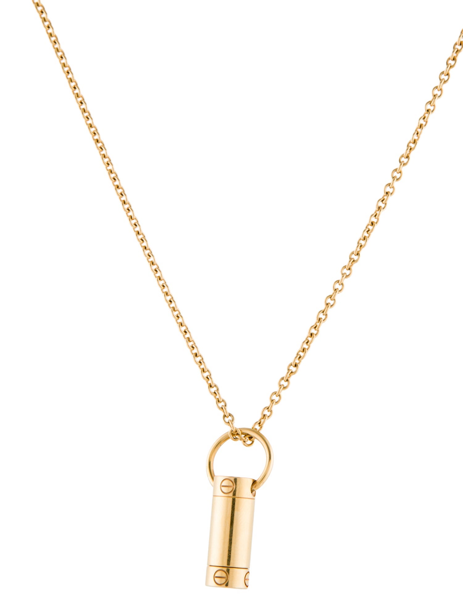 Cartier Vintage LOVE Screwdriver Capsule Pendant Necklace