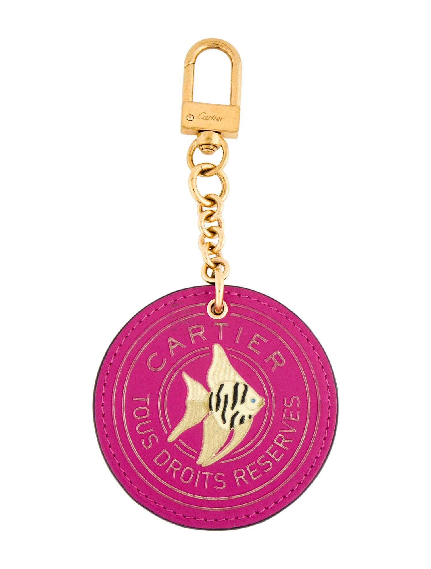 Cartier Round Leather Keychain