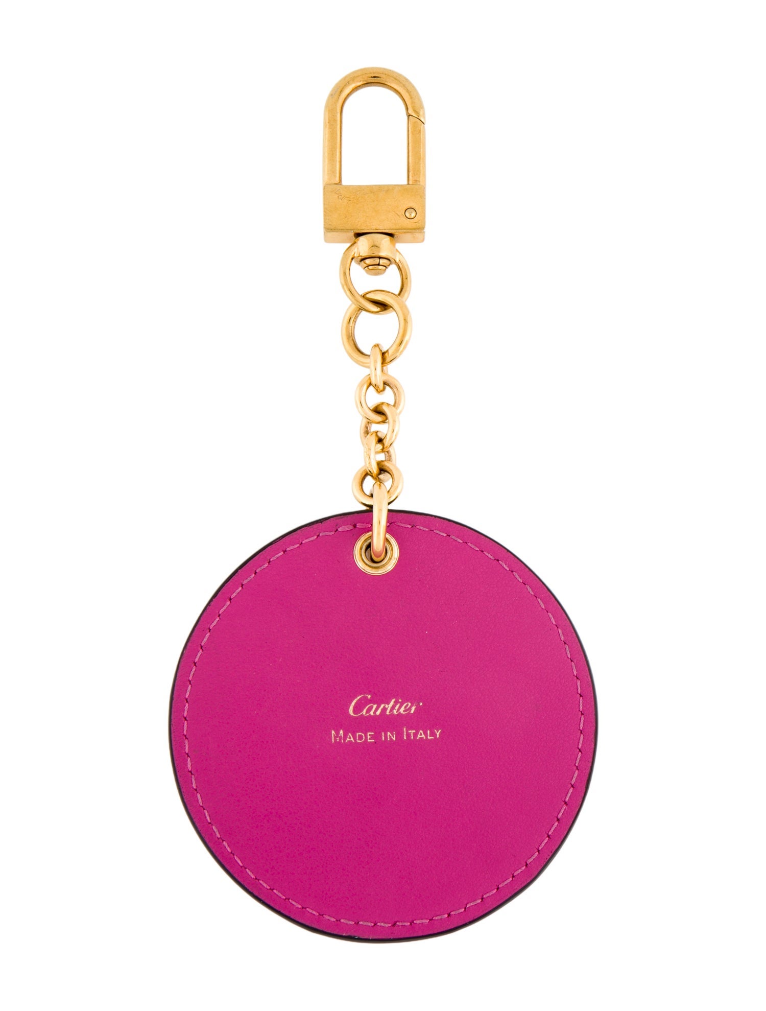Cartier Round Leather Keychain