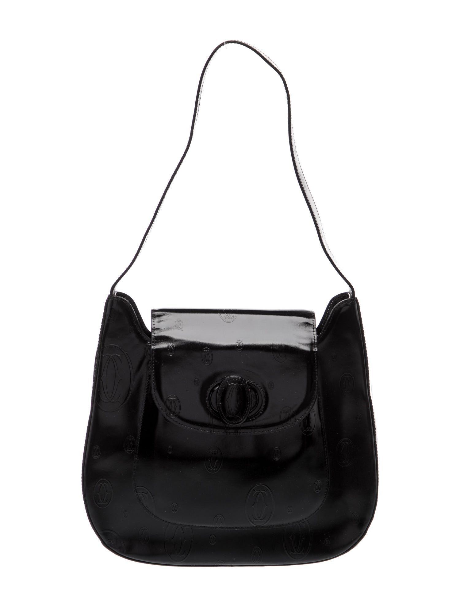 Cartier Patent Leather Shoulder Bag