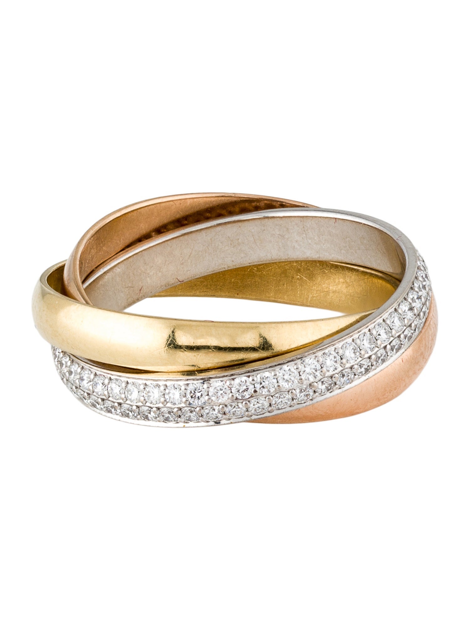 Cartier Half-Paved Small Trinity Ring