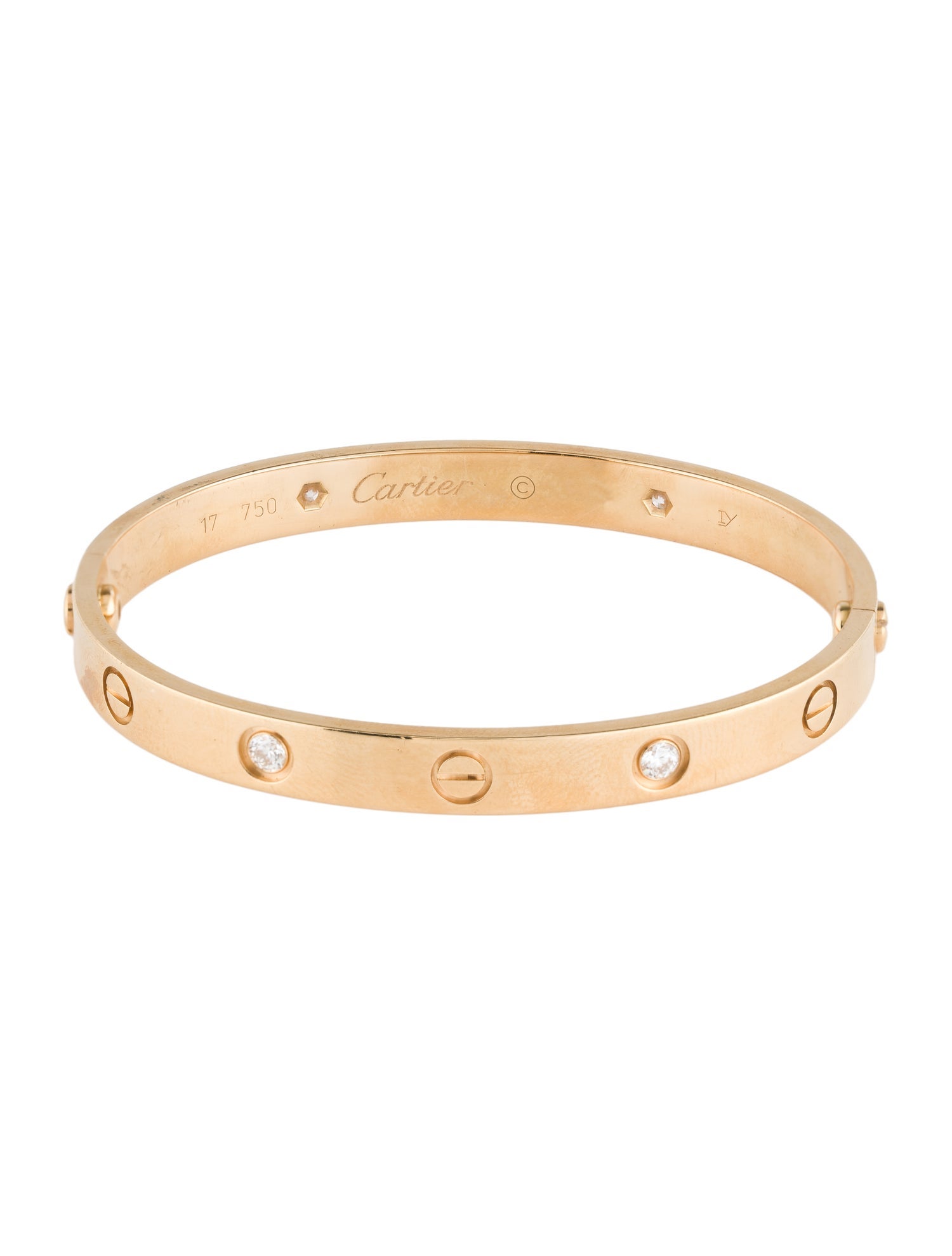 Cartier LOVE Bracelet, Classic Model, 4 Diamonds