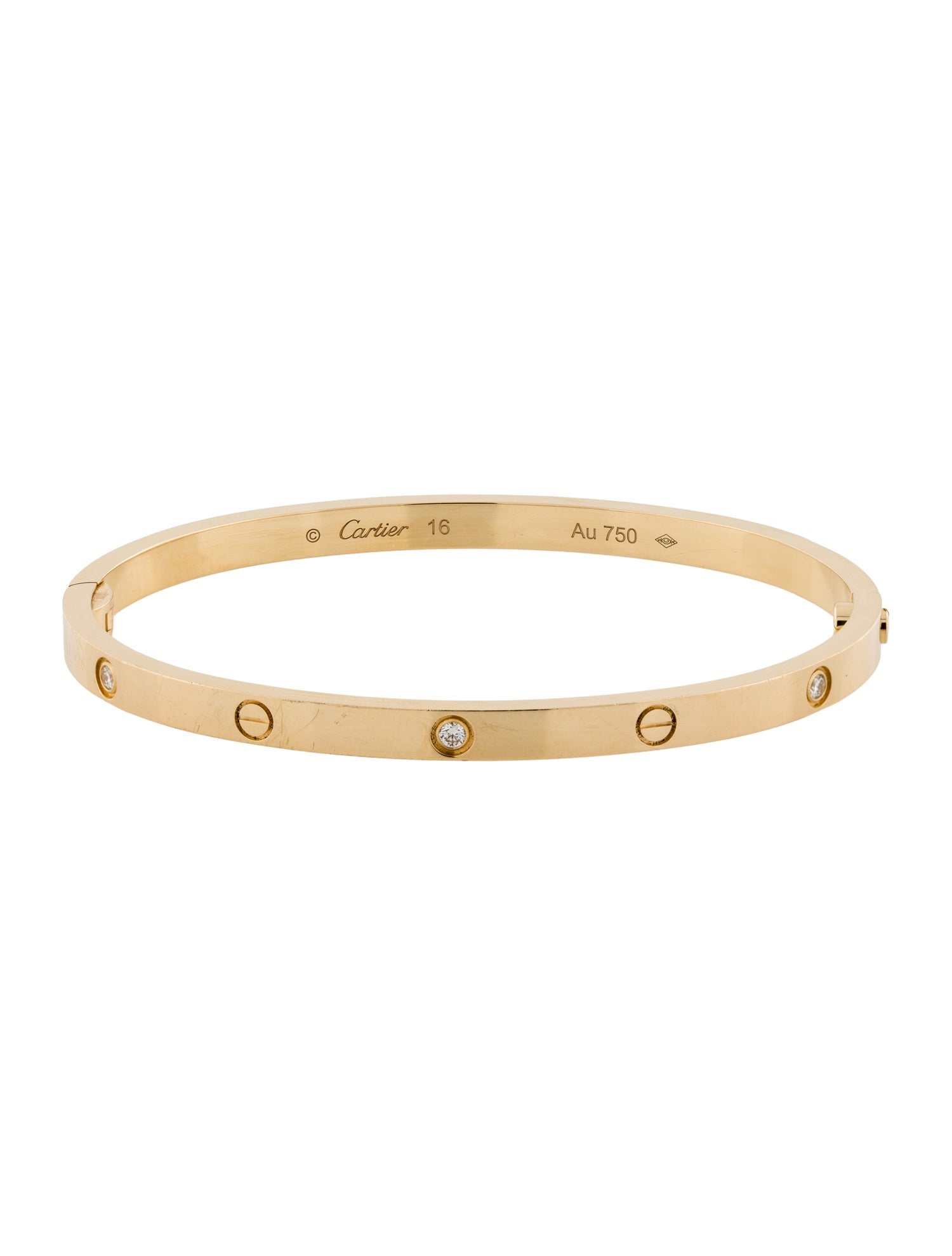 Cartier 6 Diamonds, LOVE Bracelet, Small Model