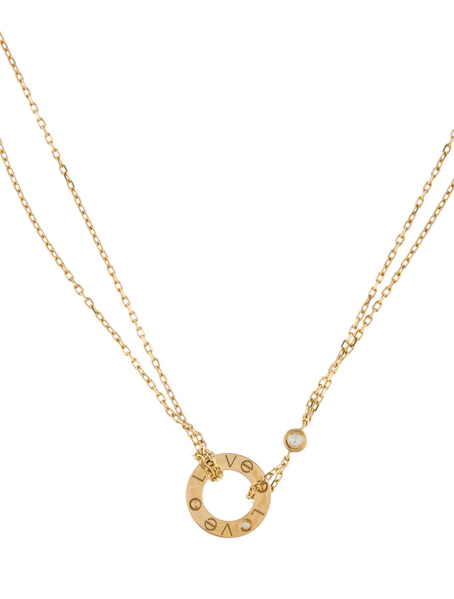 Cartier 2 Diamonds LOVE Pendant Necklace