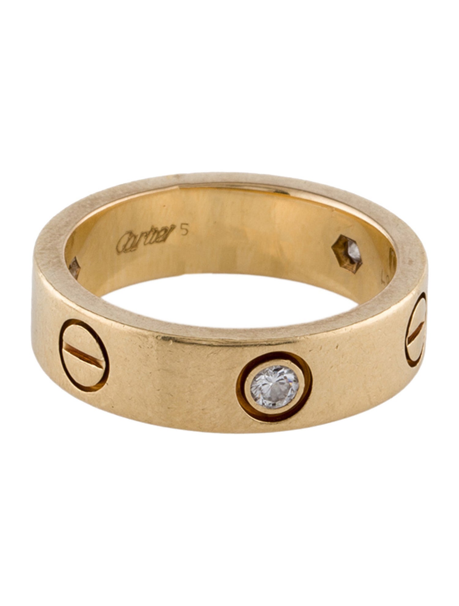 Cartier Vintage 3 Diamond LOVE Ring, Classic Model