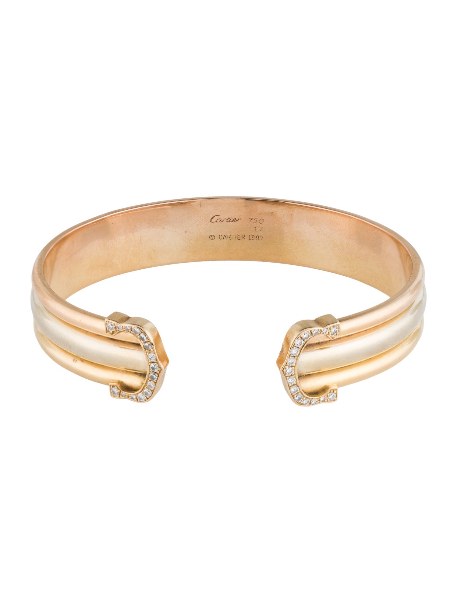 Cartier Vintage C de Cartier Diamond Cuff