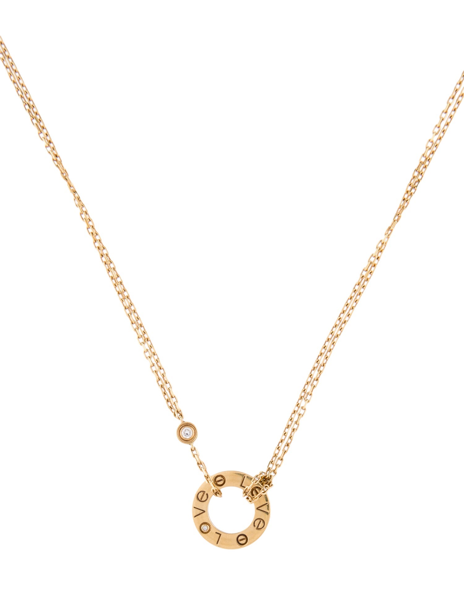 Cartier 2 Diamond LOVE Necklace