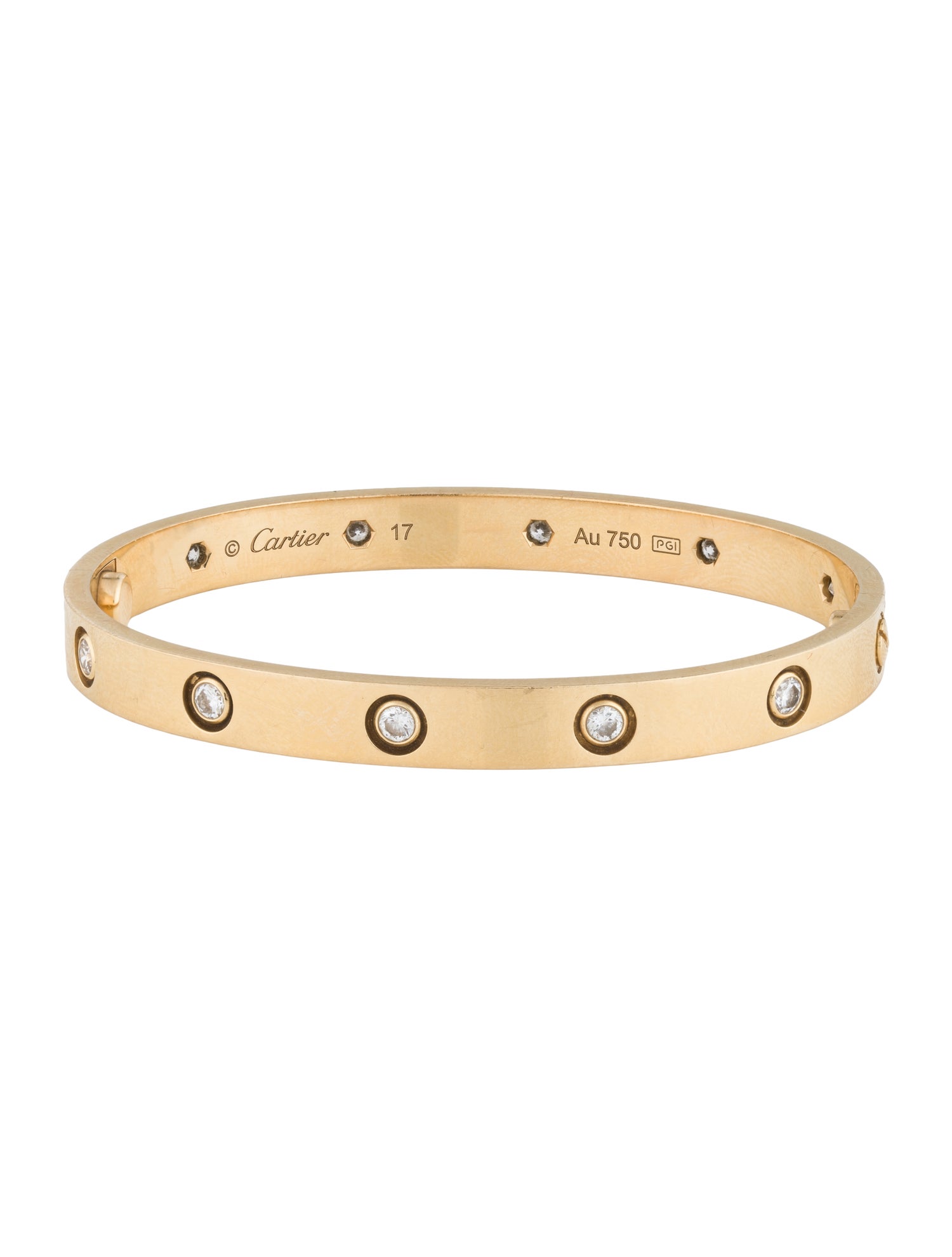 Cartier LOVE Bracelet, Classic Model, 10 Diamonds