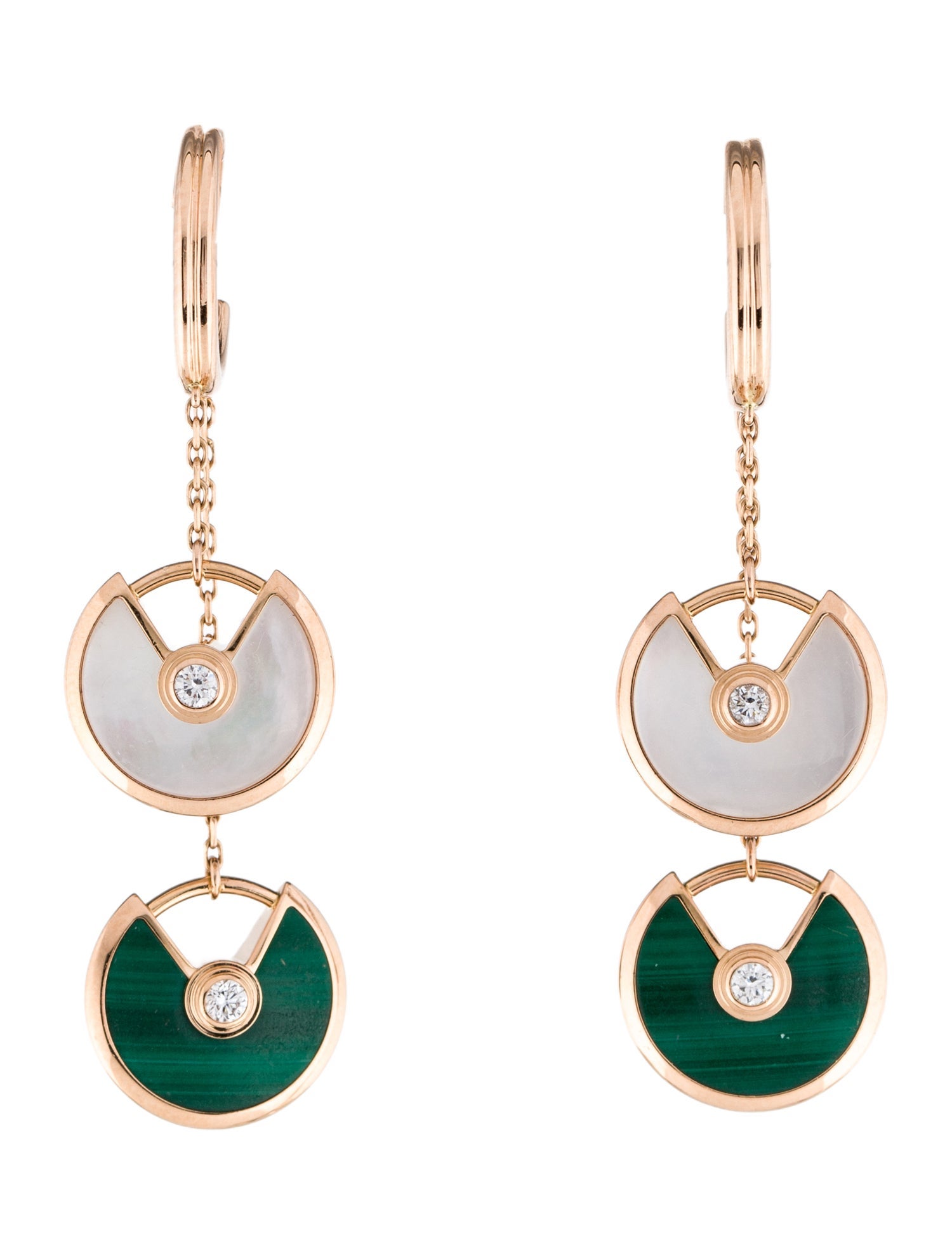 Cartier Mother of Pearl Amulette de Cartier XS Model Earrings