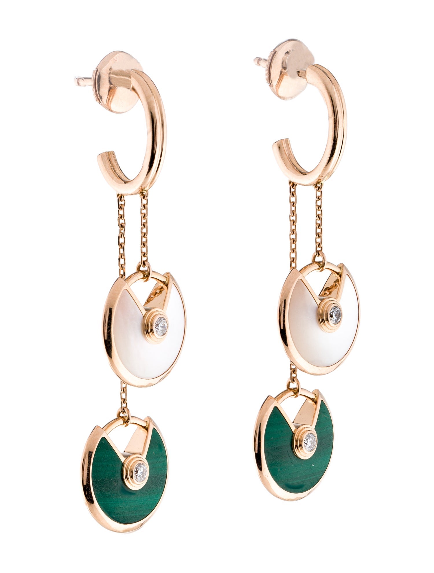 Cartier Mother of Pearl Amulette de Cartier XS Model Earrings