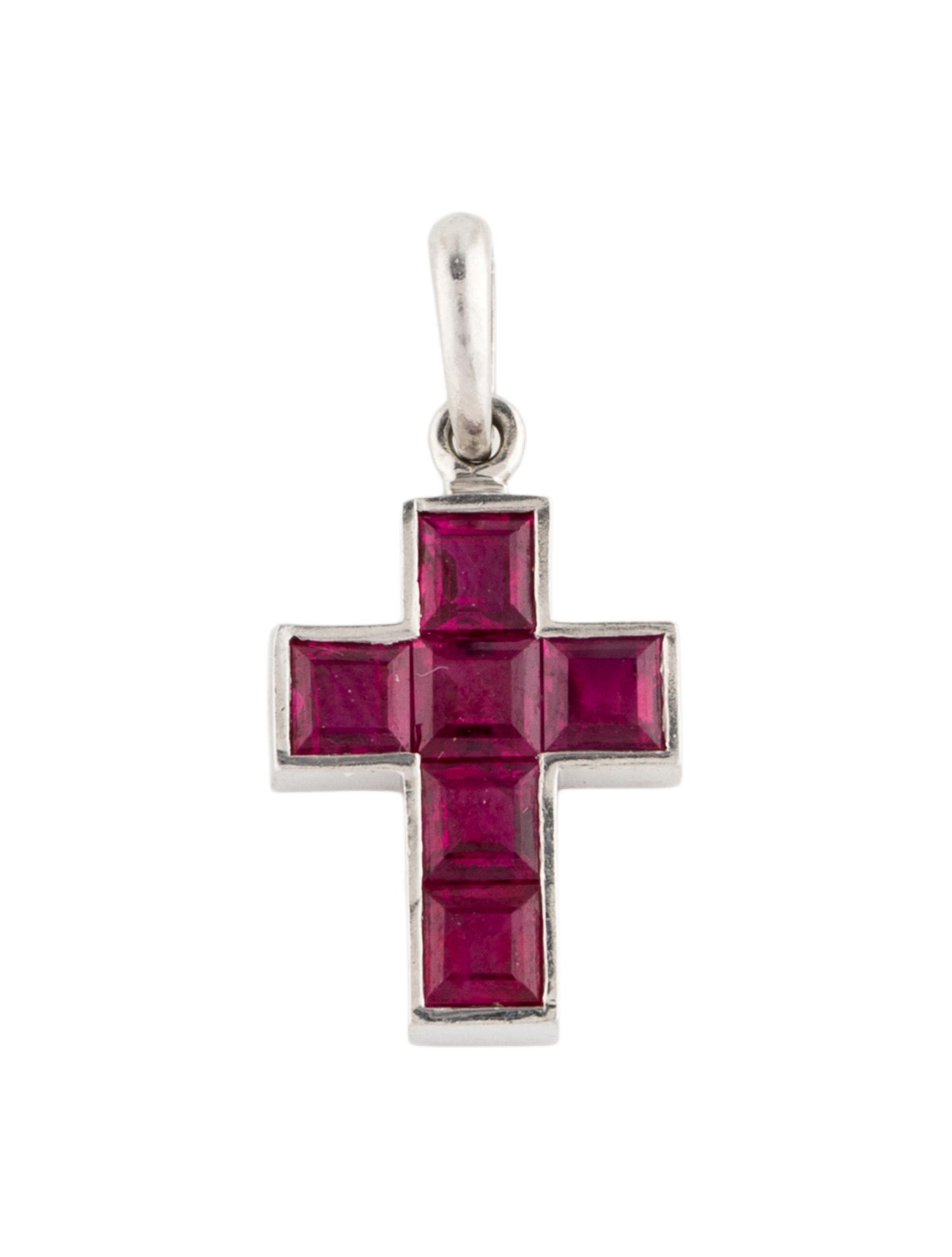 Cartier Vintage Ruby Cross Pendant