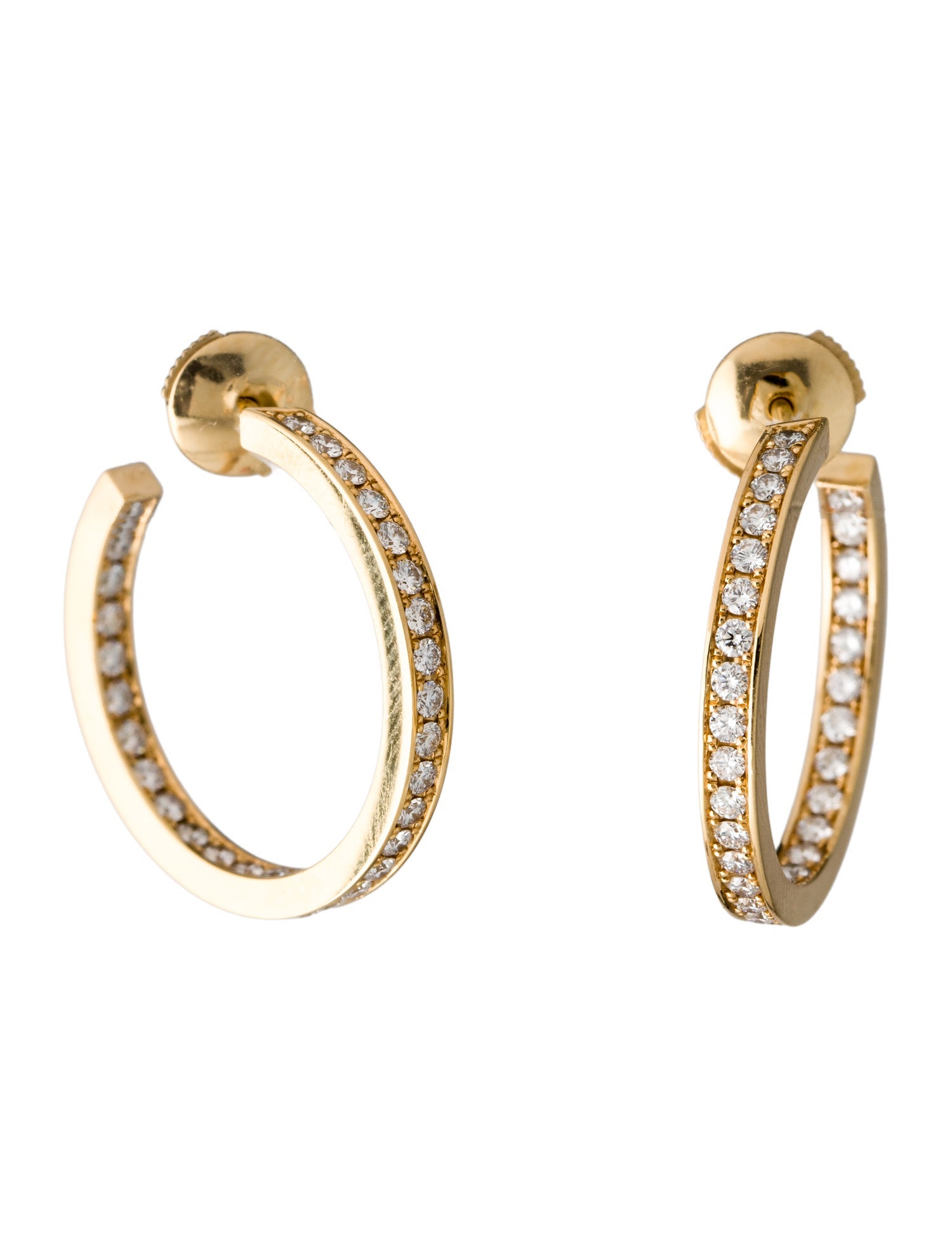 Cartier Diamond Inside-Out Hoop Earrings