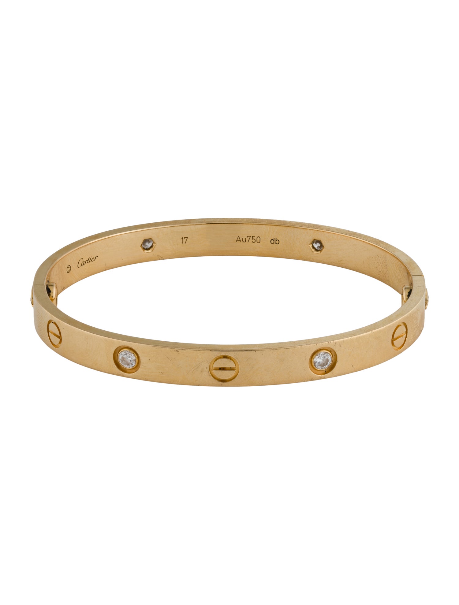 Cartier LOVE Bracelet, Classic Model, 4 Diamond