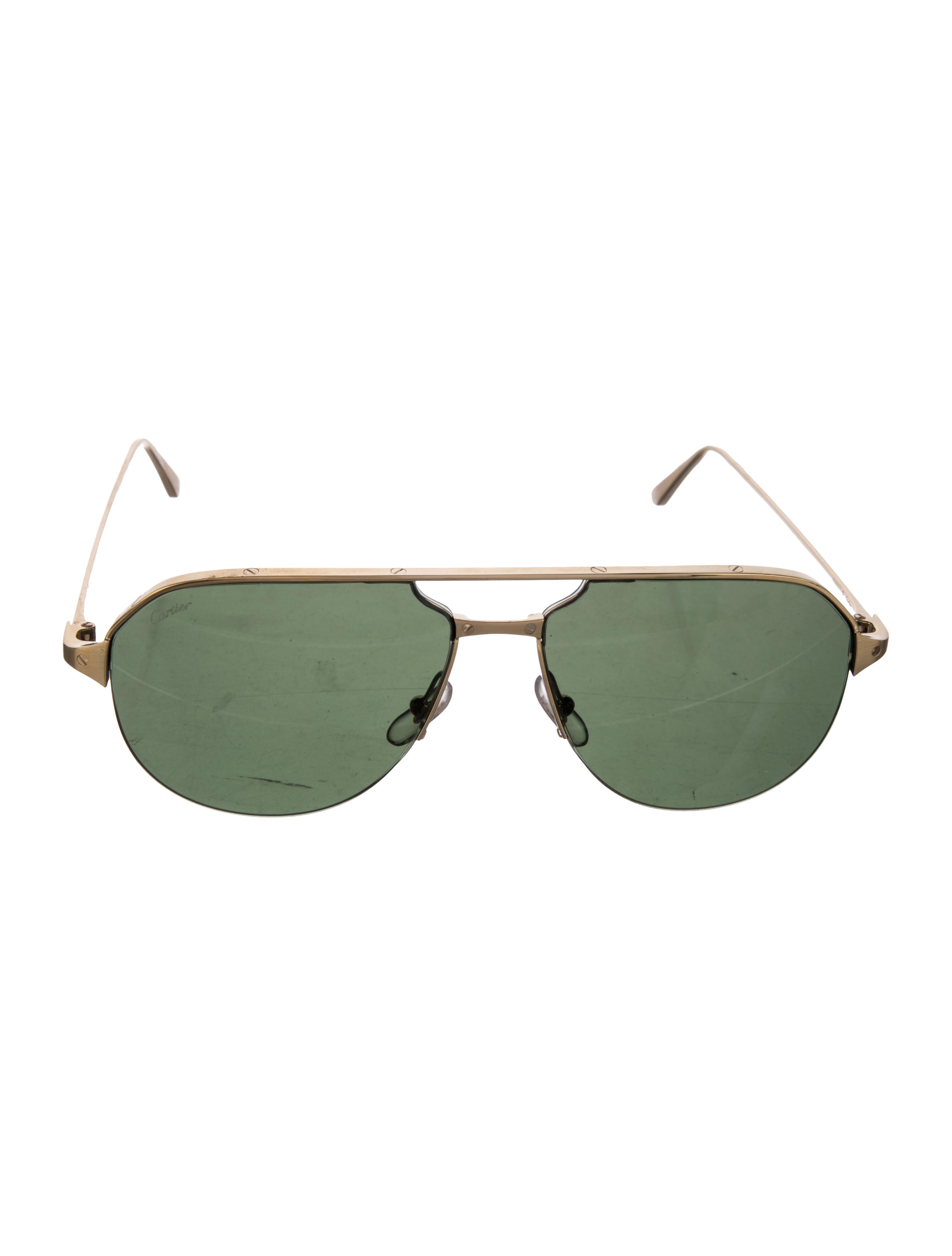 Cartier Santos de Cartier Aviator Sunglasses