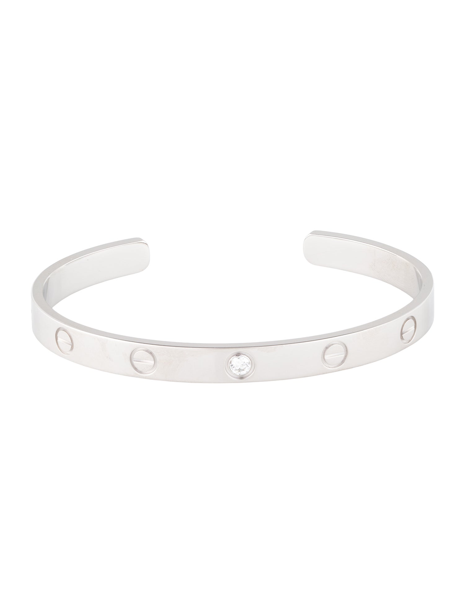Cartier LOVE Cuff Bracelet, 1 Diamond