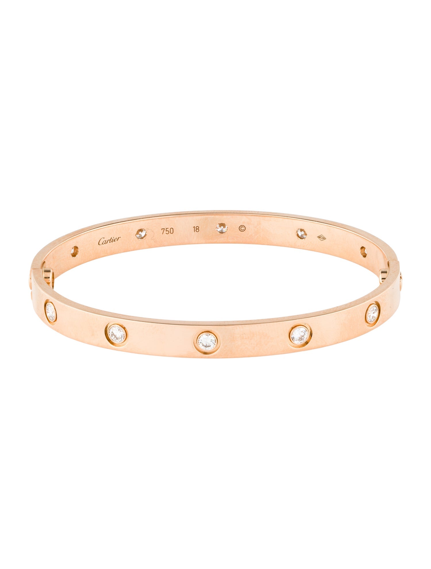 Cartier LOVE Bracelet, Classic Model, 10 Diamonds