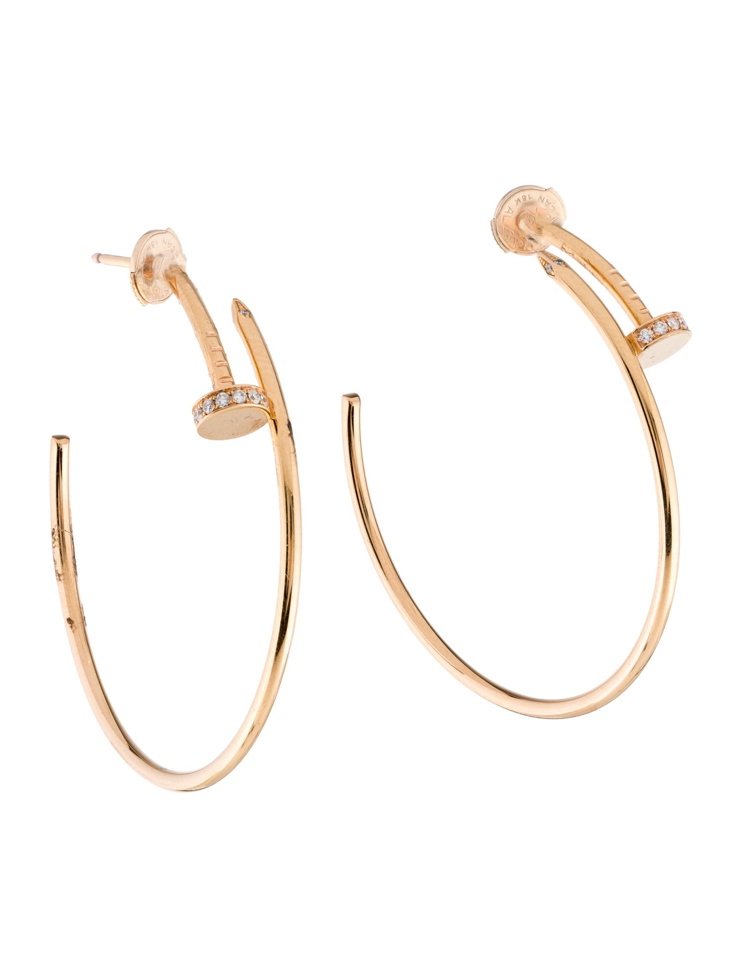 Cartier Juste un Clou Hoop Earrings, Large Model, Diamonds