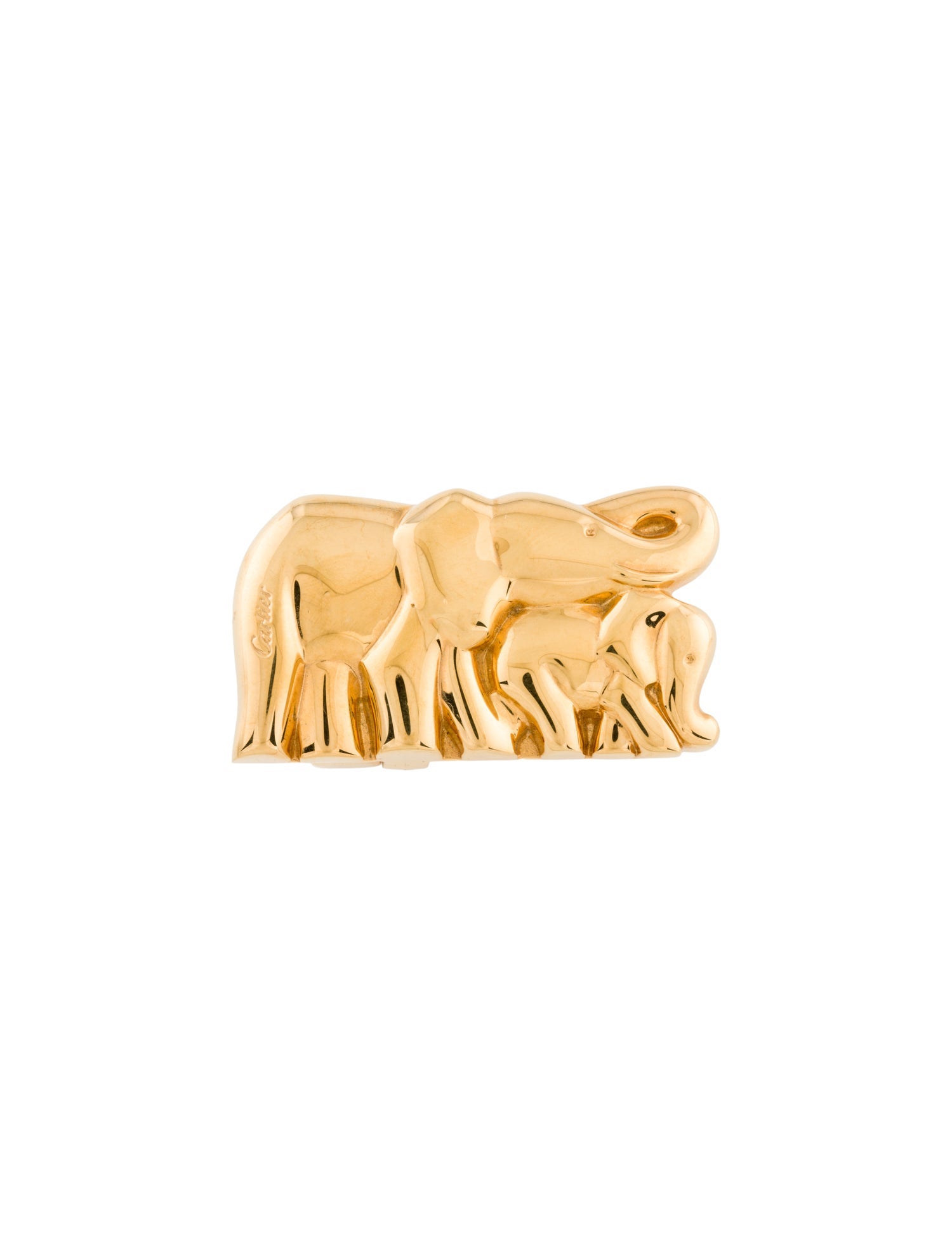 Cartier Elephant Gold-Tone Belt Buckle