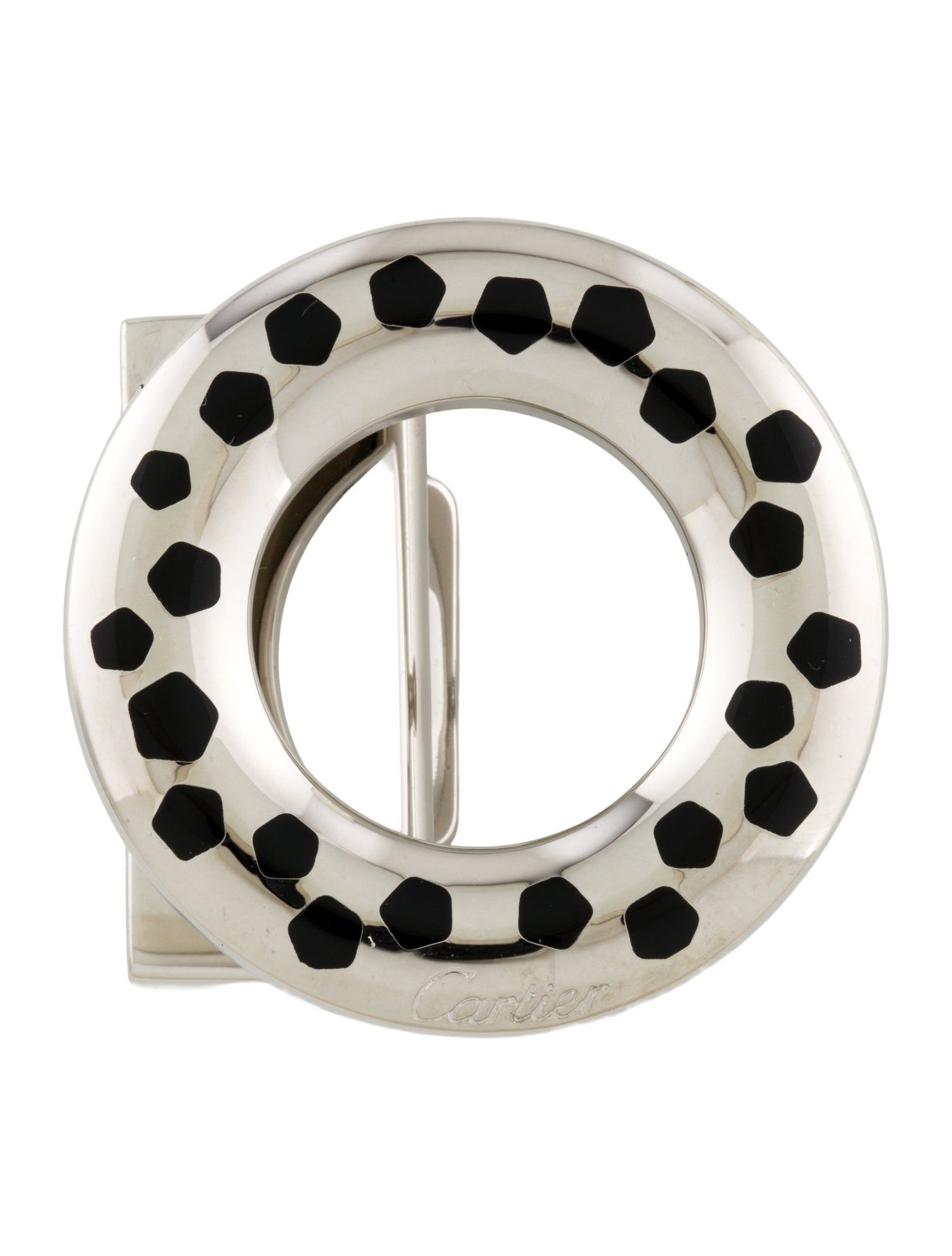 Cartier Silver-Tone Pattern Belt Buckle