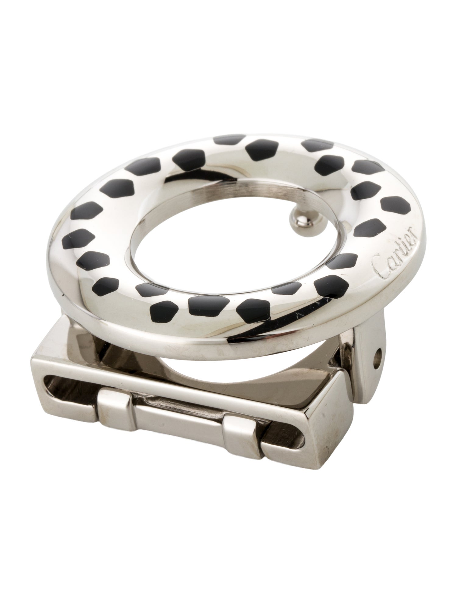 Cartier Silver-Tone Pattern Belt Buckle