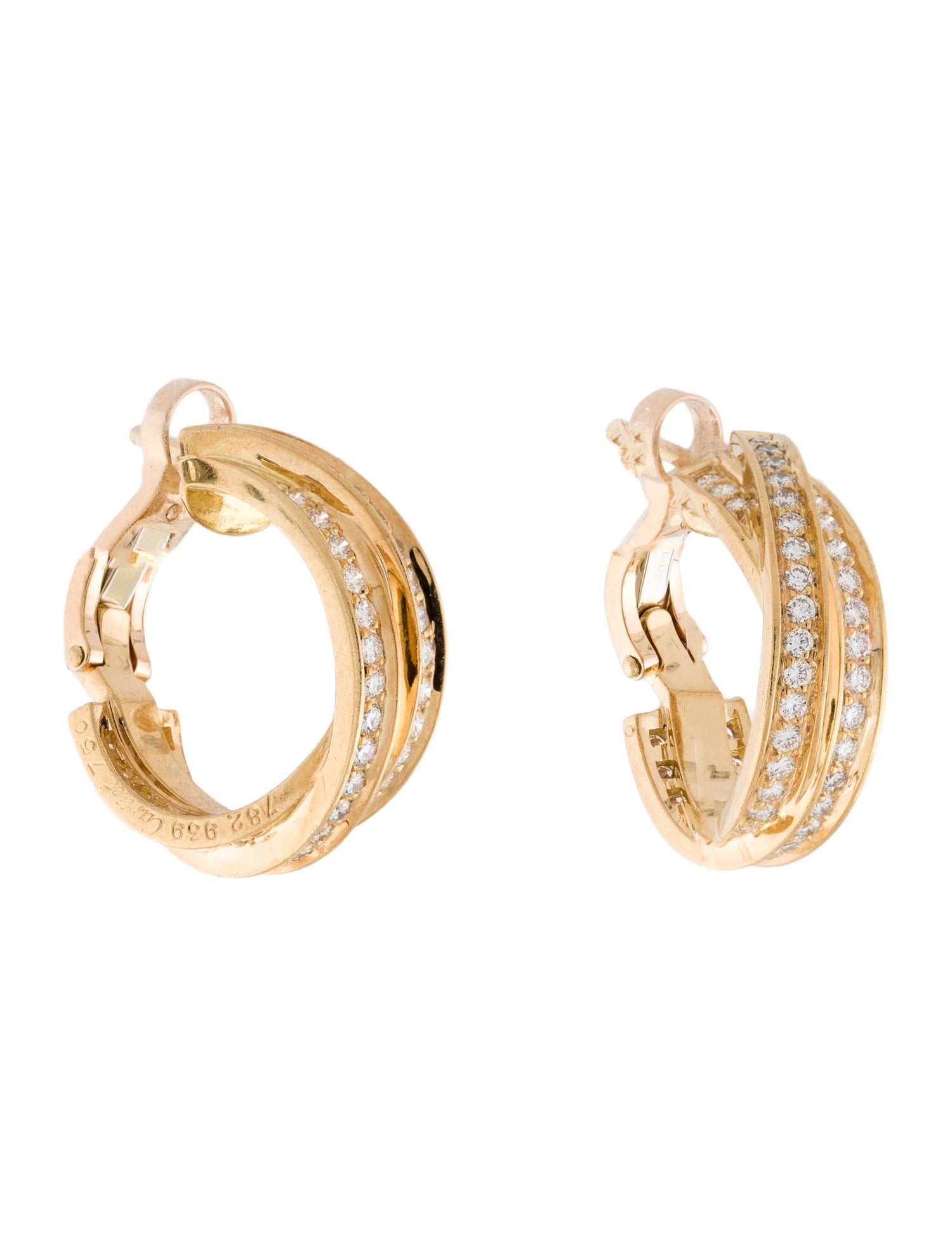 Cartier Vintage Diamond Trinity Earrings