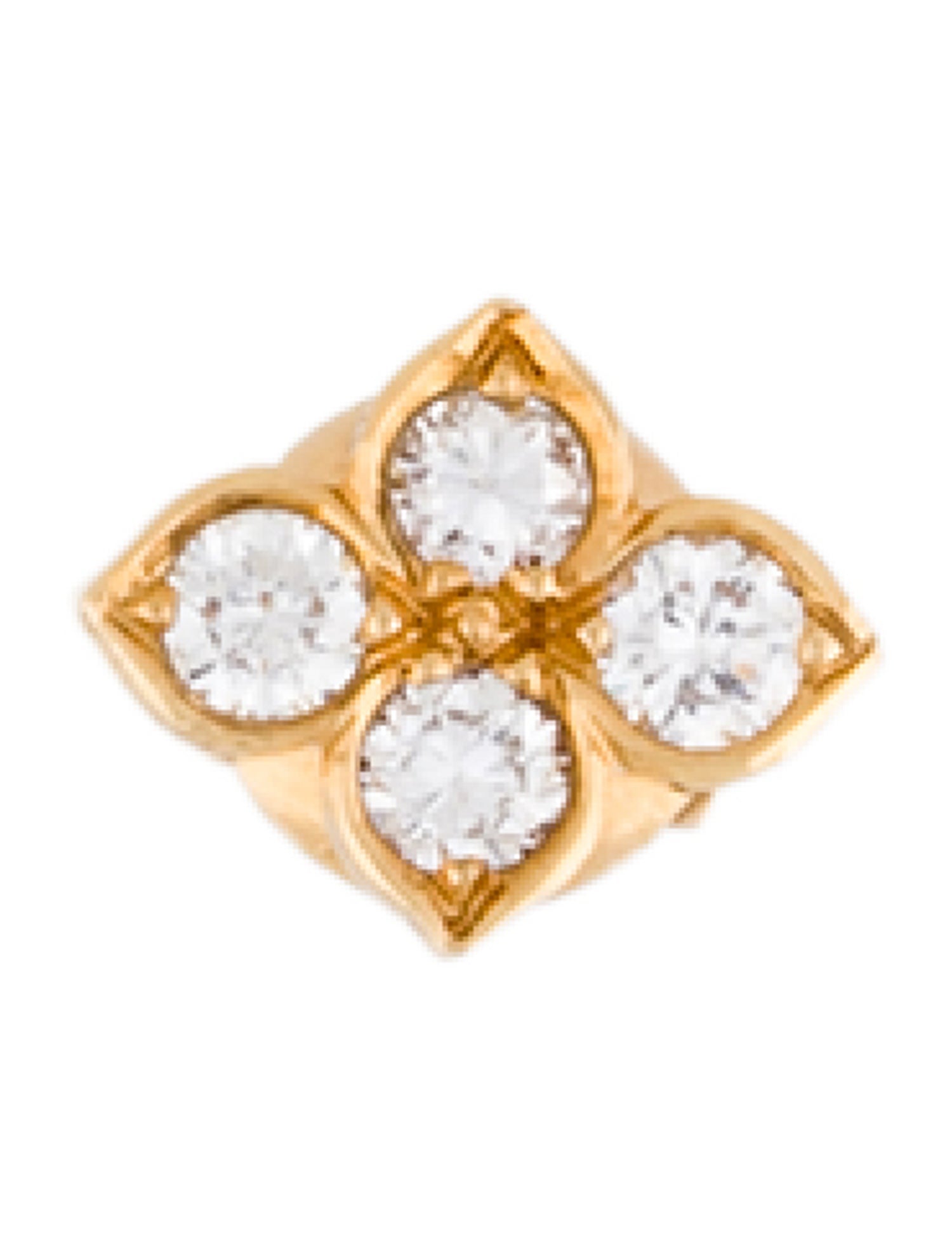 Cartier Vintage Diamond Hindu Floral Single Stud Earring