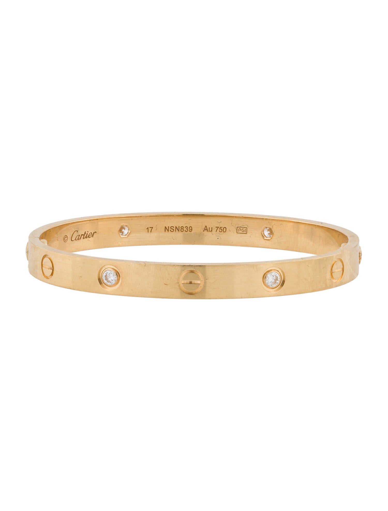 Cartier 4 Diamond LOVE Bracelet, Classic Model