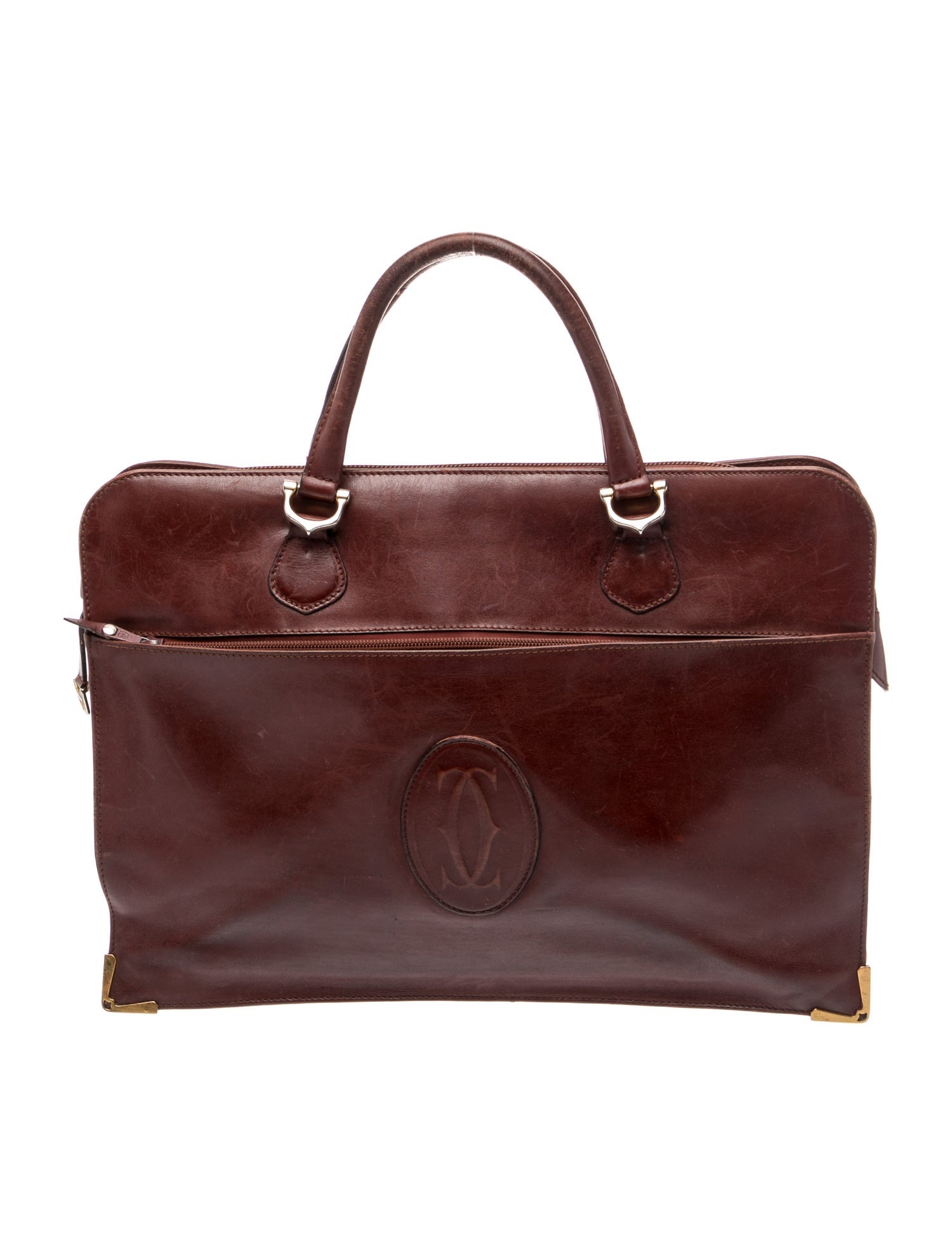 Cartier Leather Briefcase Vintage