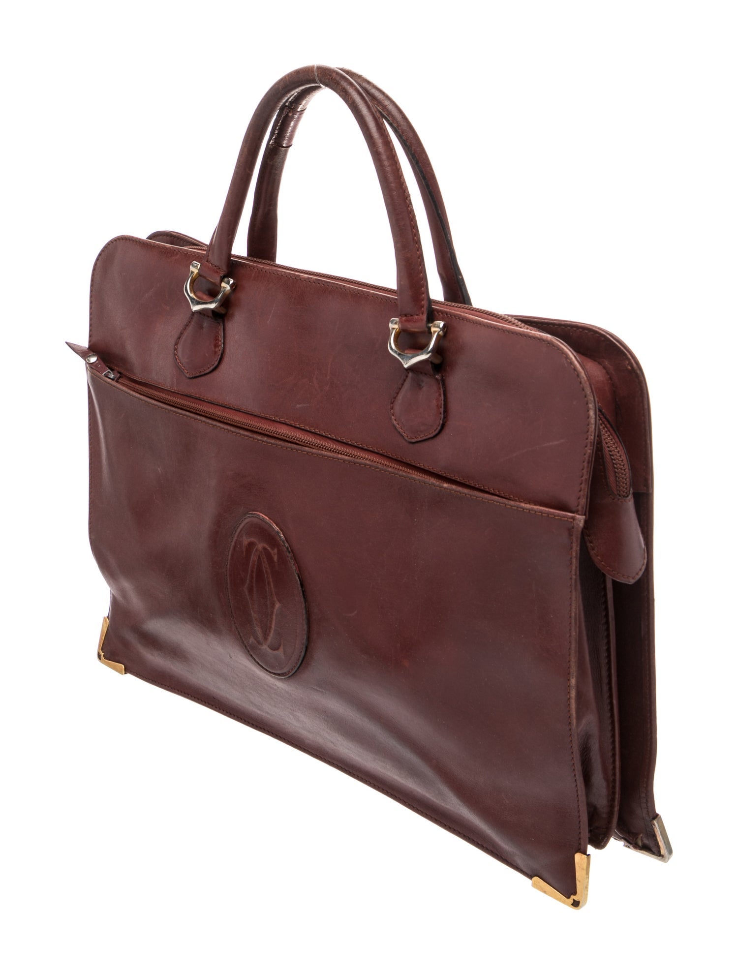 Cartier Leather Briefcase Vintage