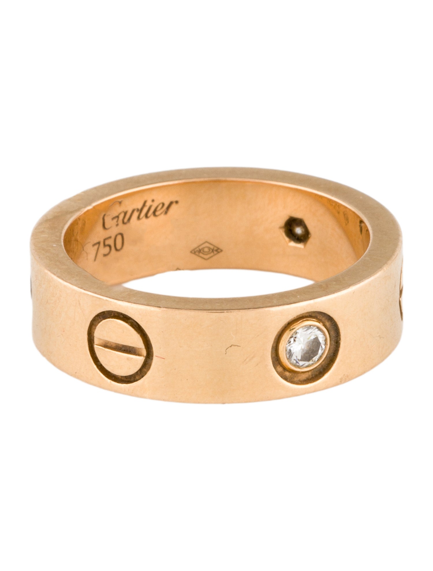 Cartier LOVE Ring, Classic Model, 3 Diamonds