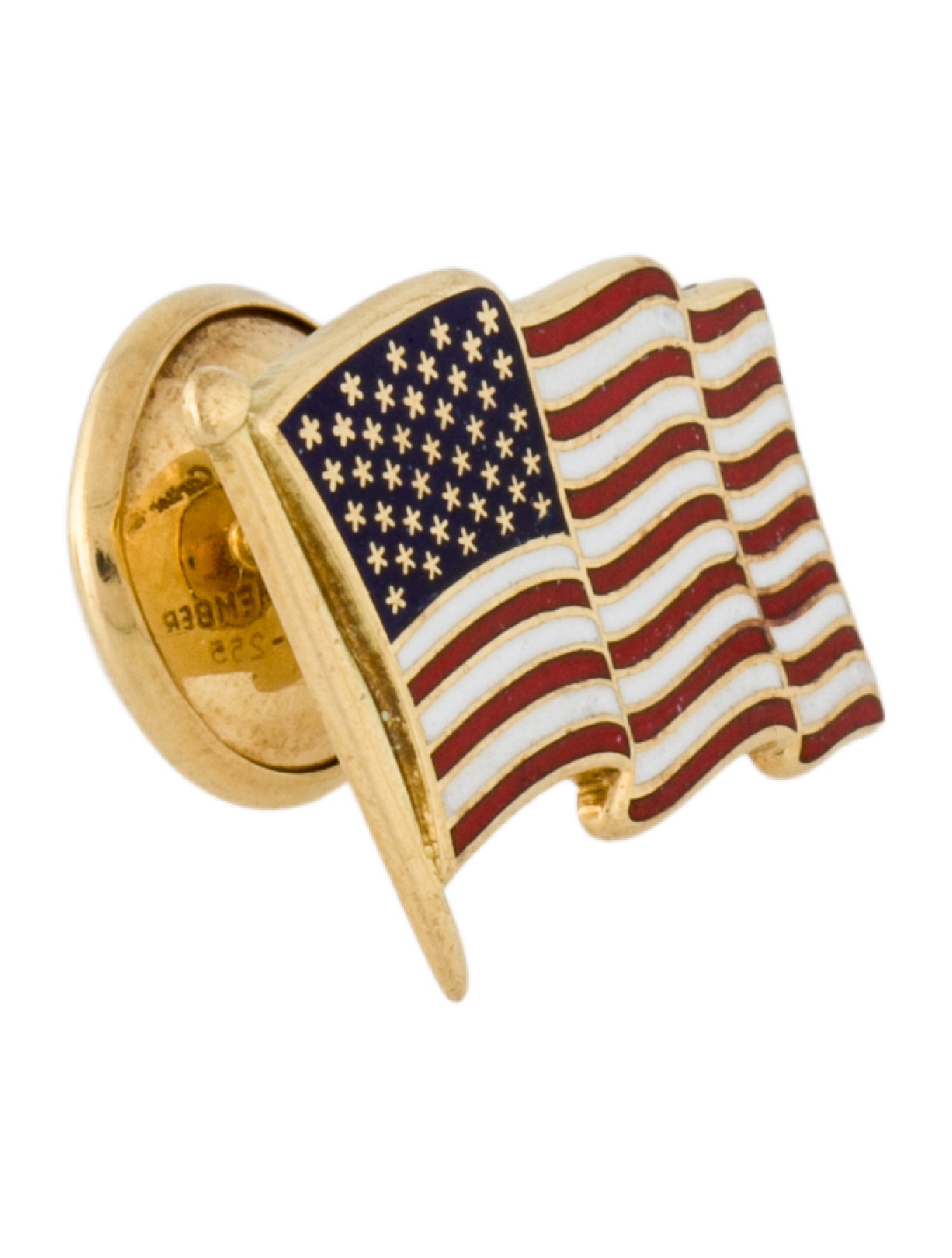 Cartier Vintage 'We Remember' Flag Pin