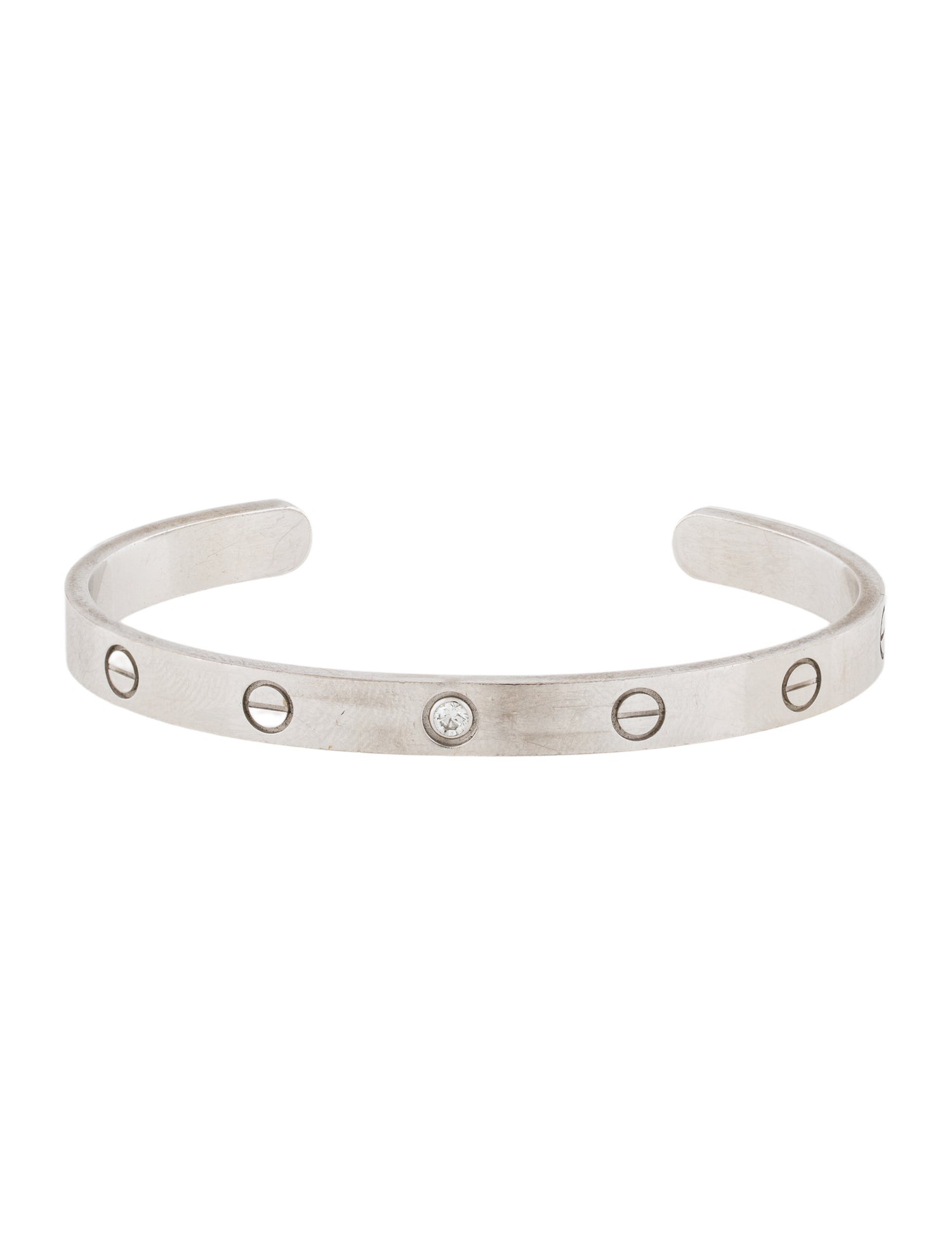 Cartier LOVE Cuff Bracelet, 1 Diamond