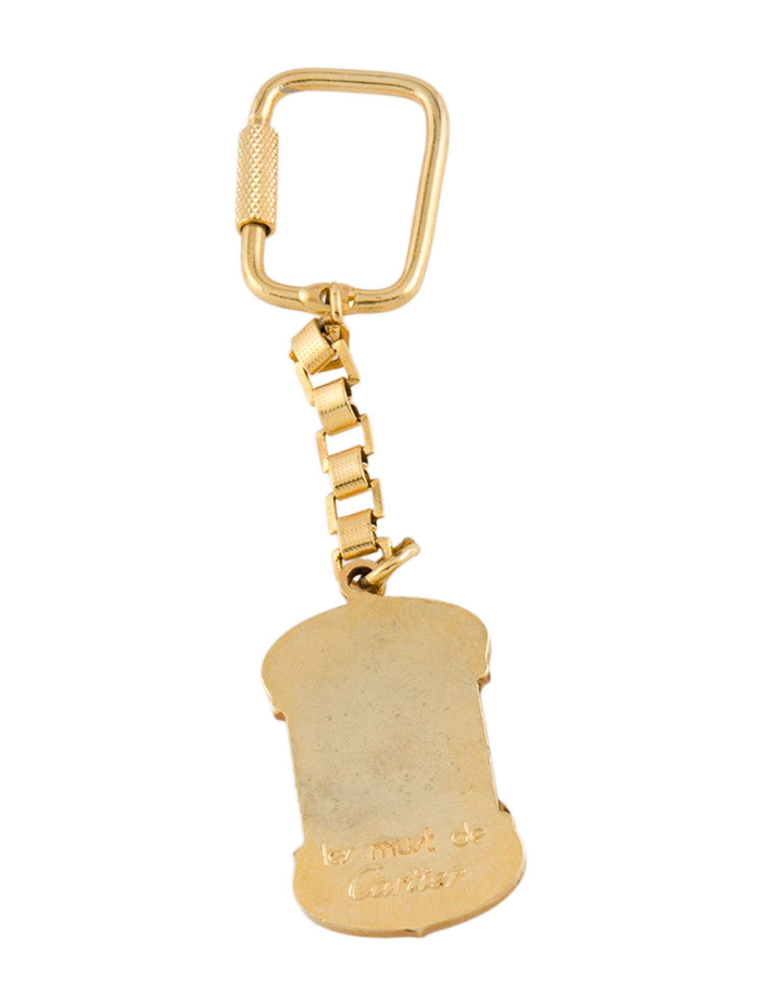 Cartier Enameled Metal Keychain