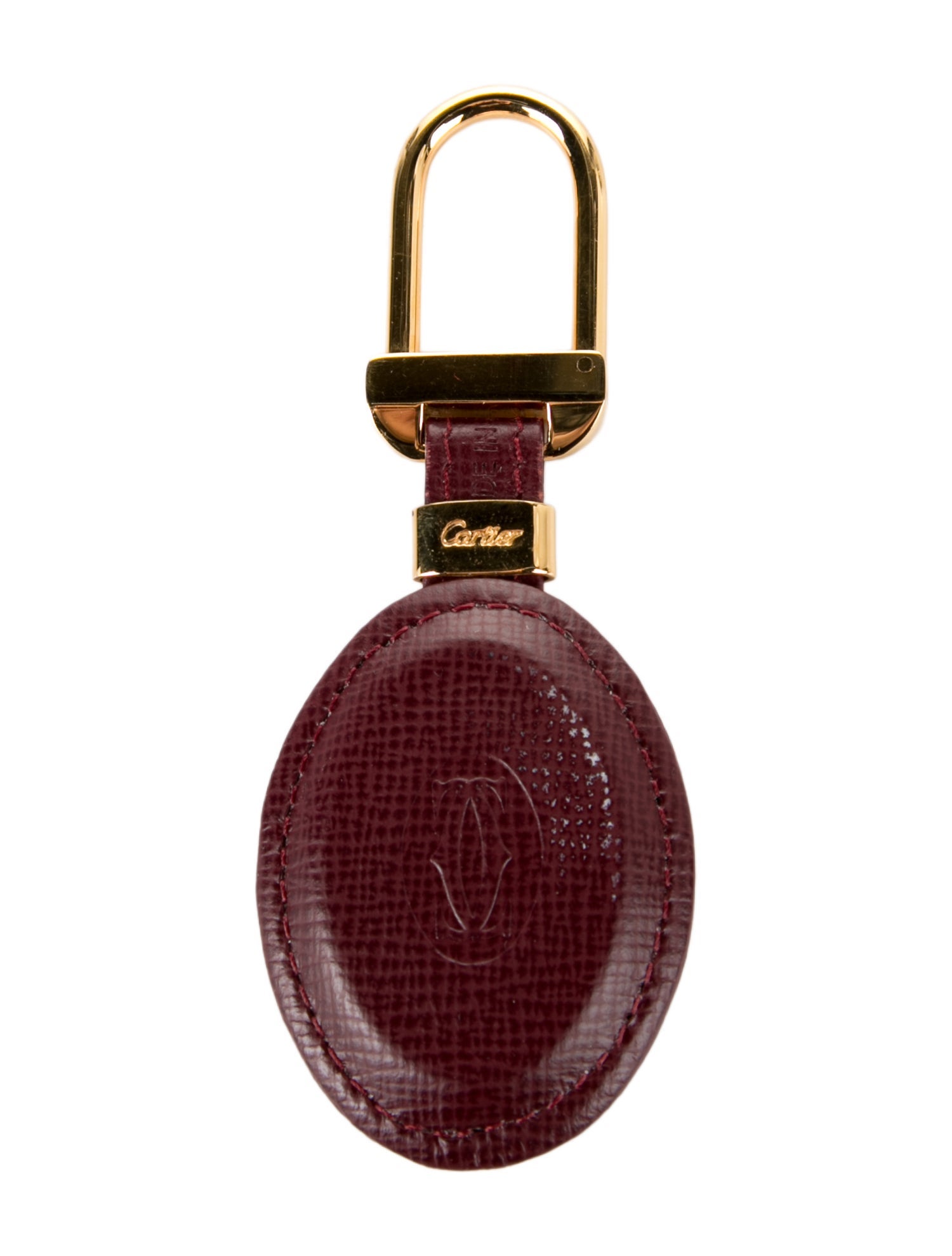 Cartier Saffiano Leather Keychain