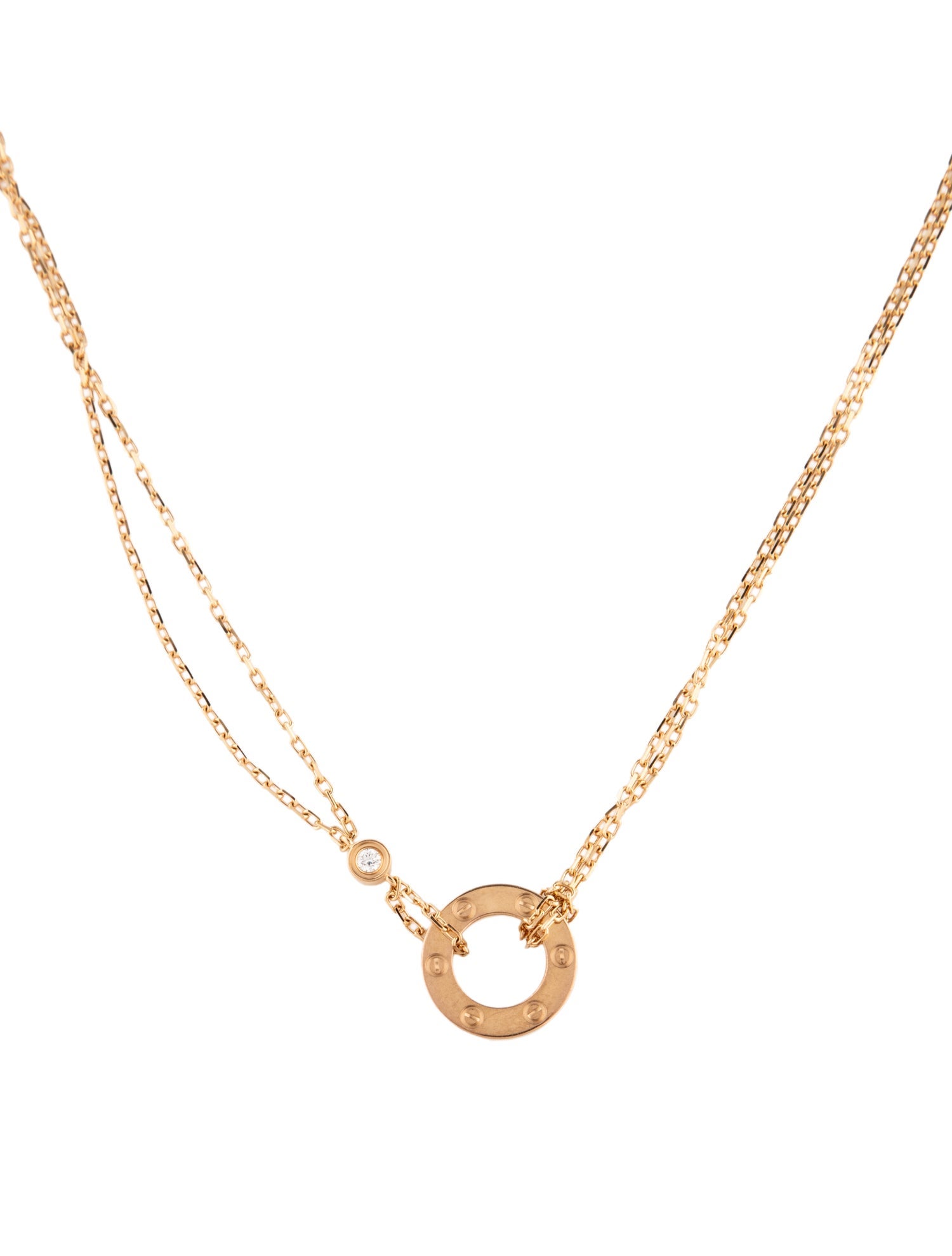 Cartier 2 Diamonds LOVE Pendant Necklace
