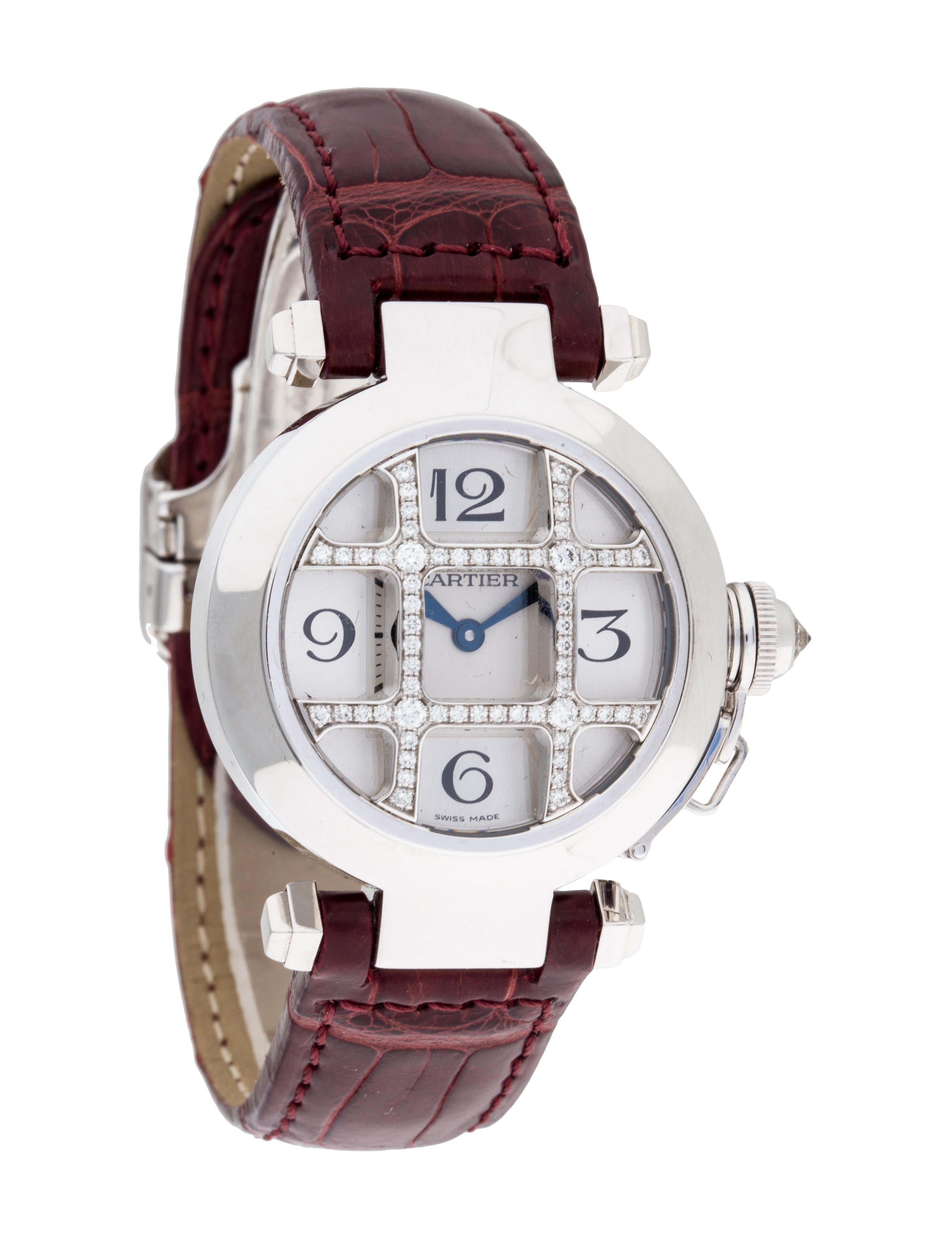 pasha de cartier sunburst dial watch