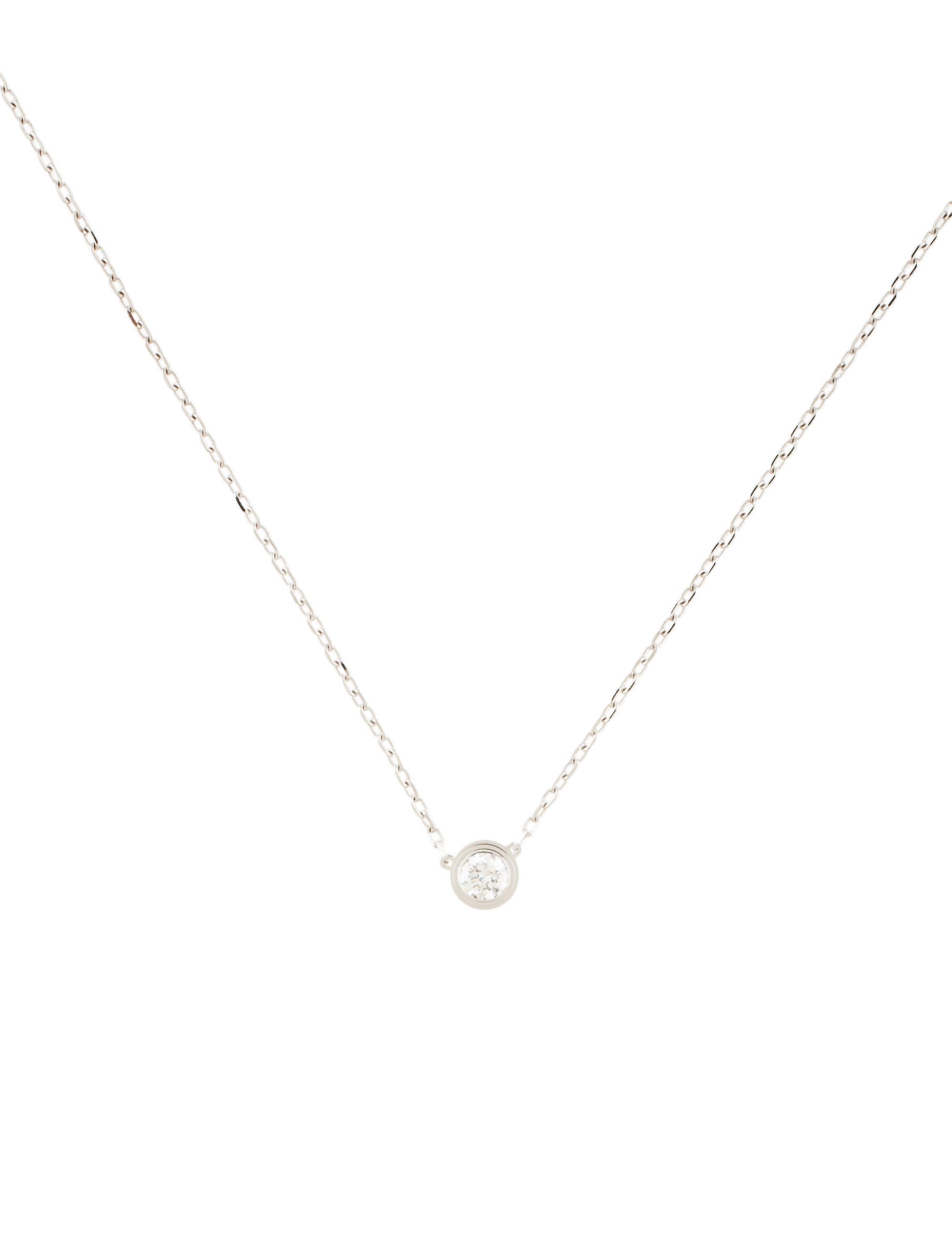 Cartier Diamants Légers Necklace - Gold, 18K White Gold Pendant Necklace,  Necklaces - CRT30618 | The RealReal