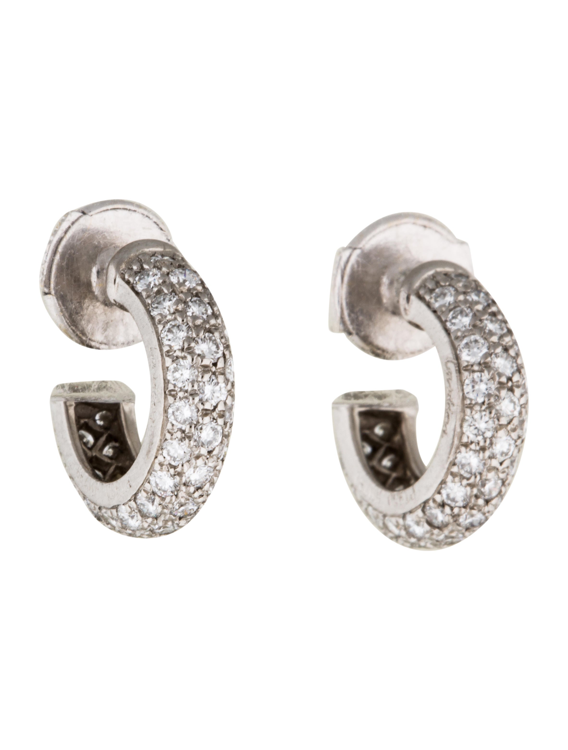 Cartier Platinum Diamond Small Hoop Earrings Earrings CRT31510 The RealReal