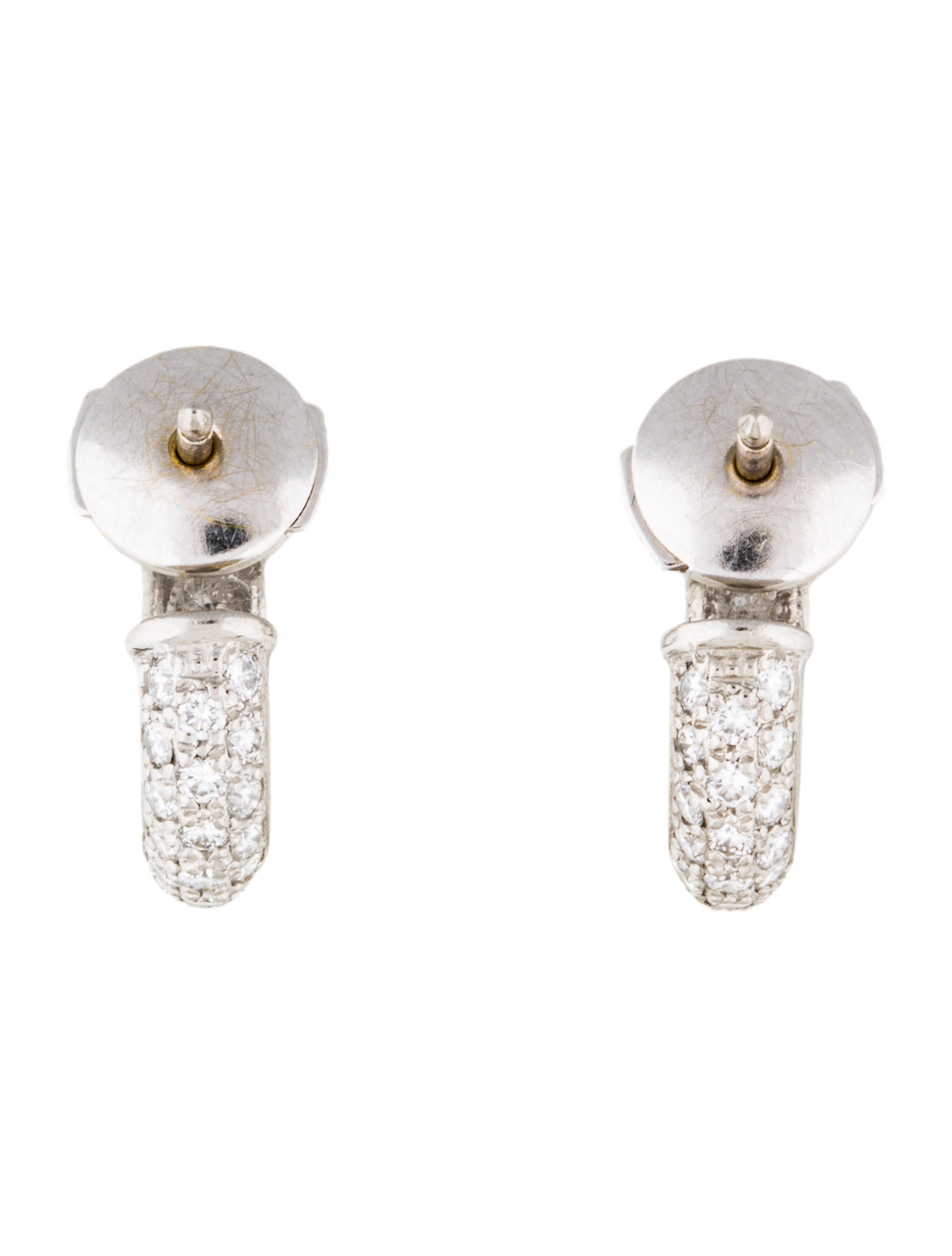 Cartier Platinum Diamond Small Hoop Earrings Earrings CRT31510 The RealReal