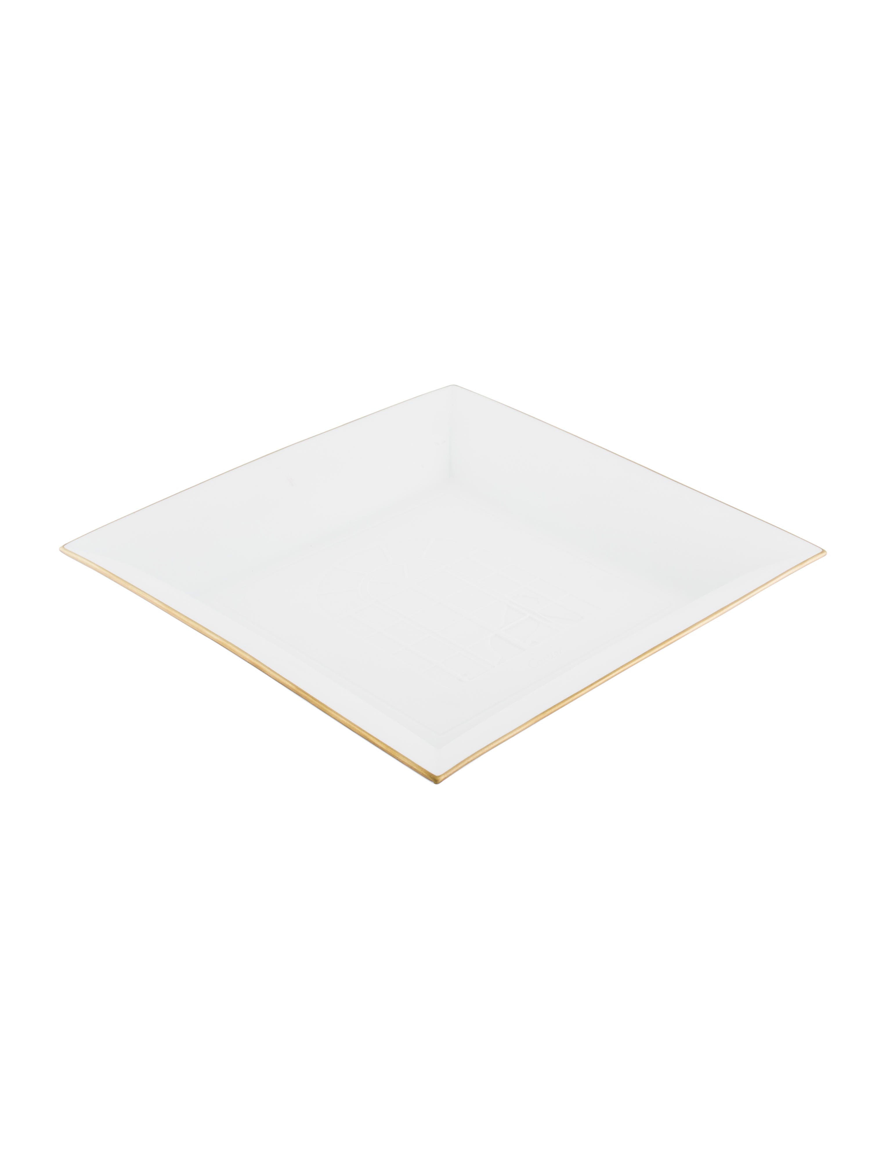 Cartier Porcelain Panther Tray - Gold Decorative Accents, Decor