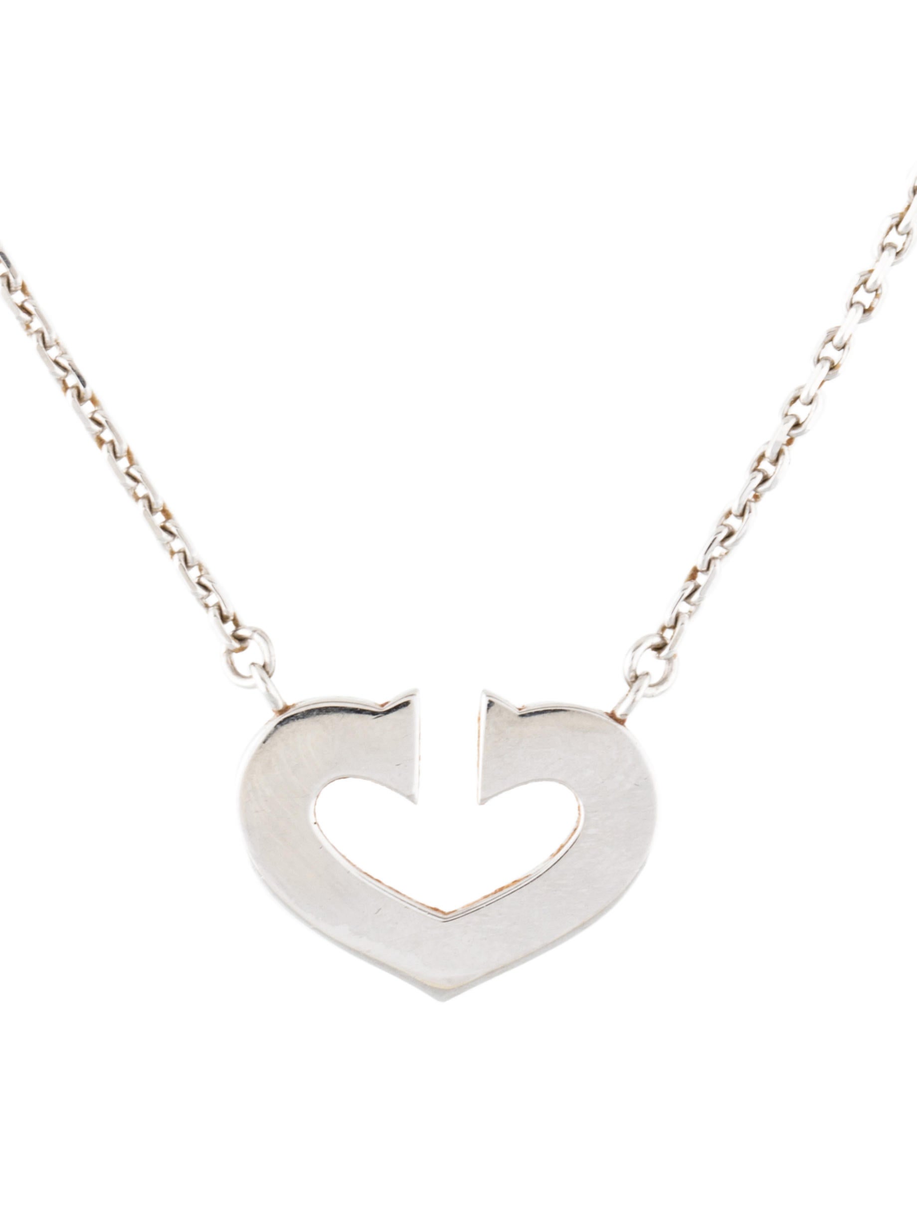 Cartier C Heart Pendant Necklace Necklaces CRT36064 The RealReal