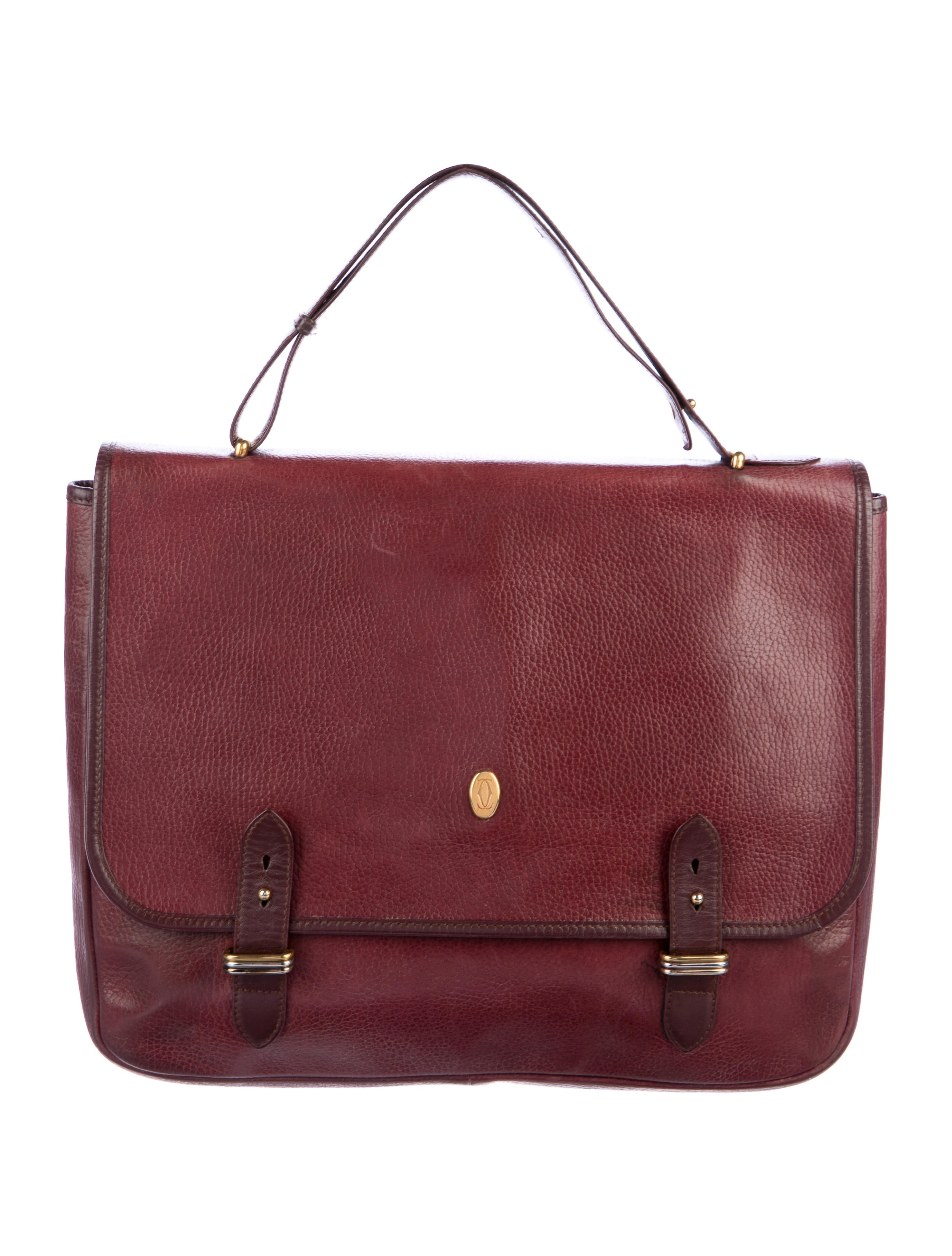 Cartier Vintage Leather Shoulder Bag Handbags CRT36320 The RealReal