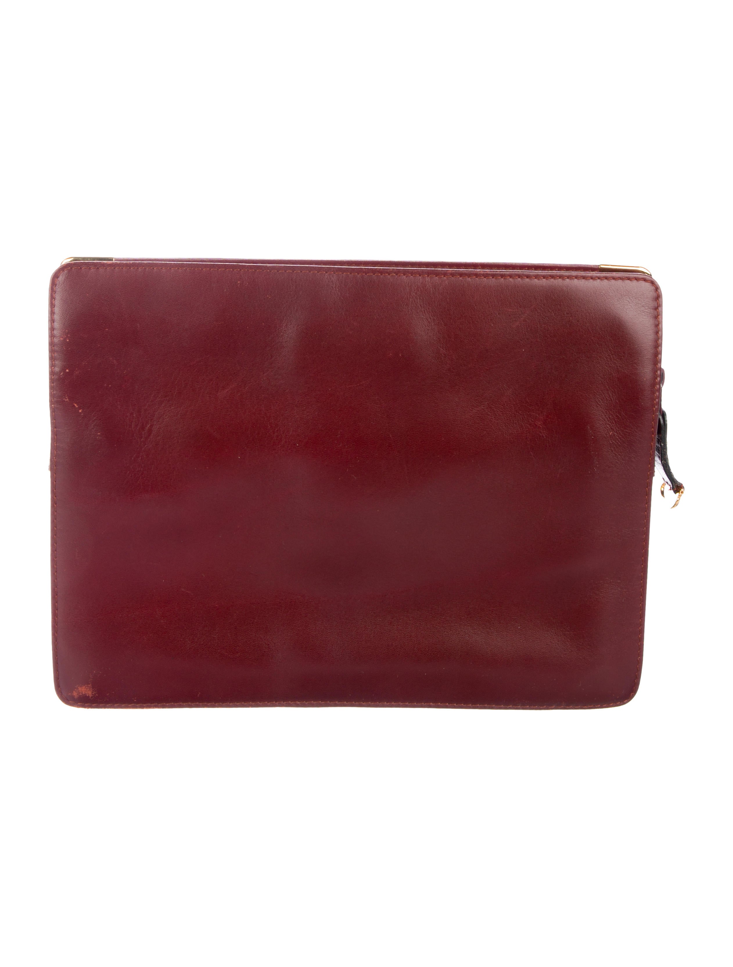 Cartier Leather Zip Clutch Red Clutches, Handbags CRT41185 The