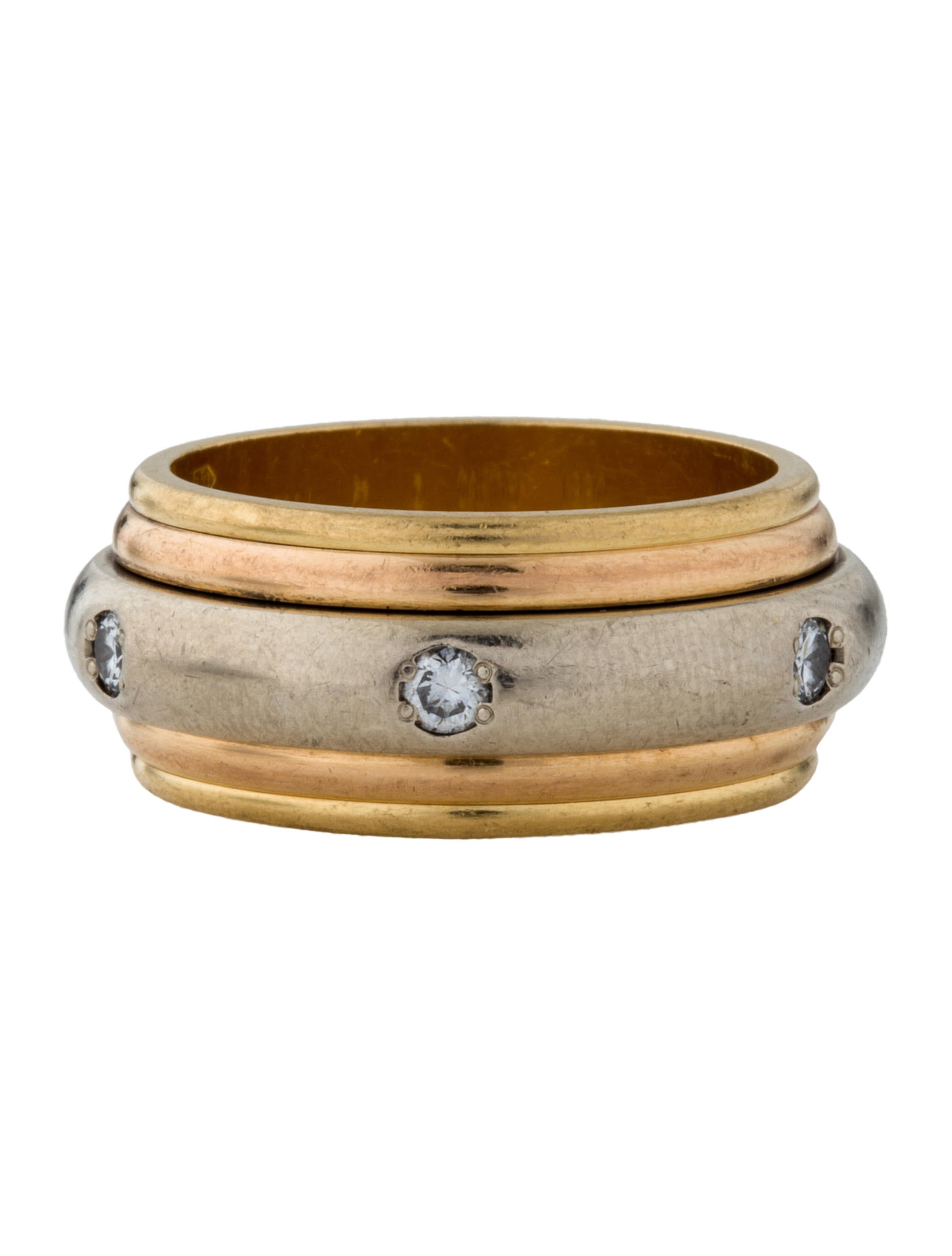 アクセサリー vintage trinity ring dead stock Vintage Trinity Ring, Cartier Style Trinity Ring, 18k Gold