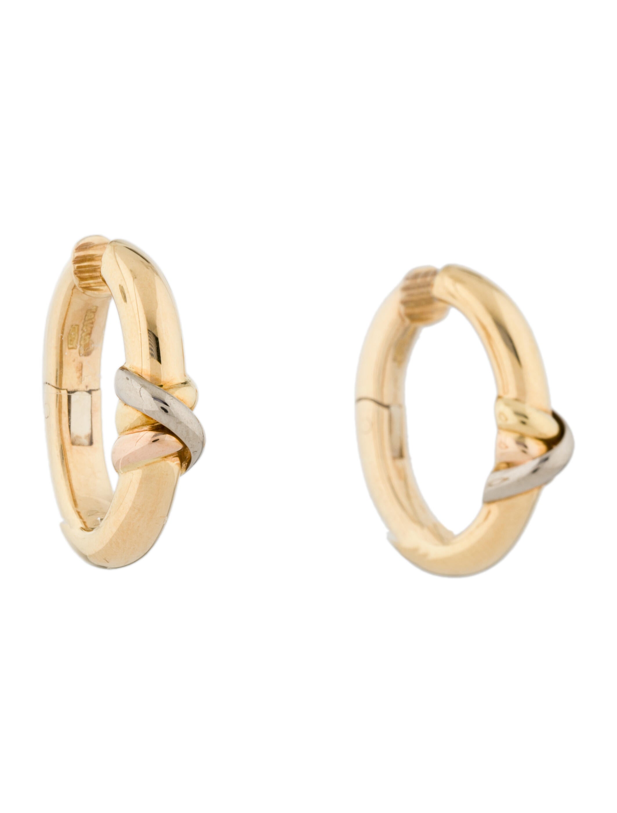 Cartier Vintage Trinity Earrings - 18K Yellow Gold Clip-On