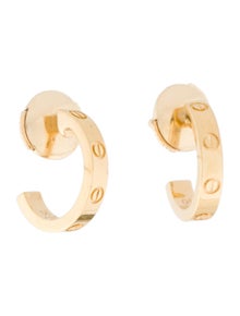 Cartier Love Earrings 18k Yellow Gold Huggie Earrings Crt The Realreal
