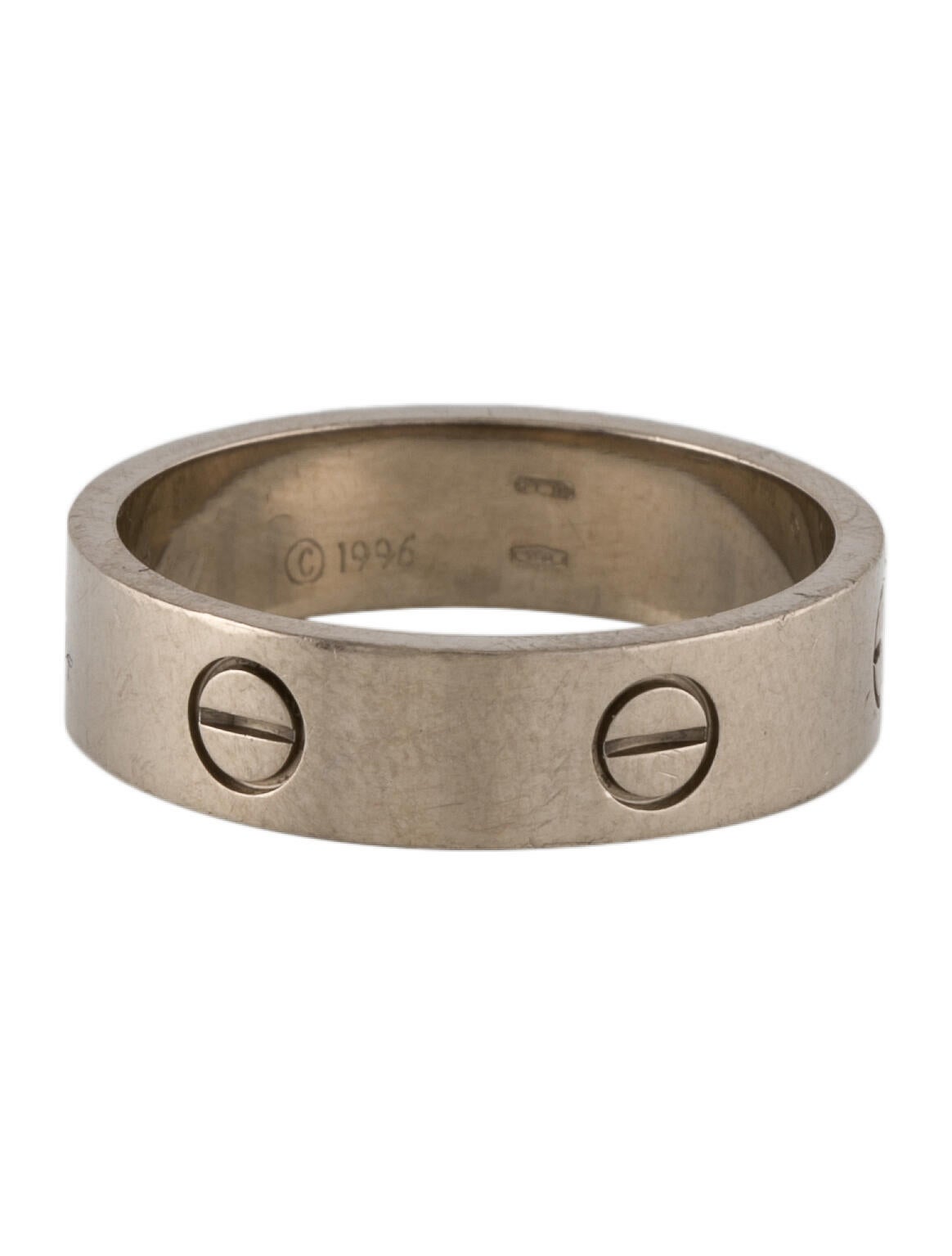 Cartier Vintage LOVE Ring 18K White Gold Band, Rings CRT73931 The